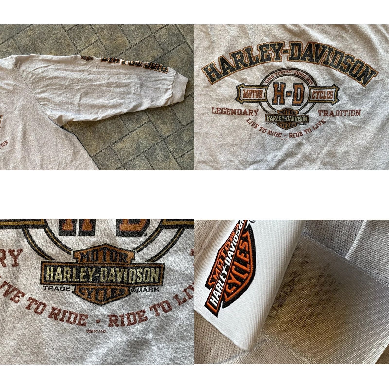 Harley Davidson VINTAGE Harley-Davidson Graceland Mens 2XL White Long Sleeve T-Shirt Elvis Live To Ride Memphis Tennessee Graphic Print Mens Size US XXL / EU 58 / 5 - 8 Thumbnail