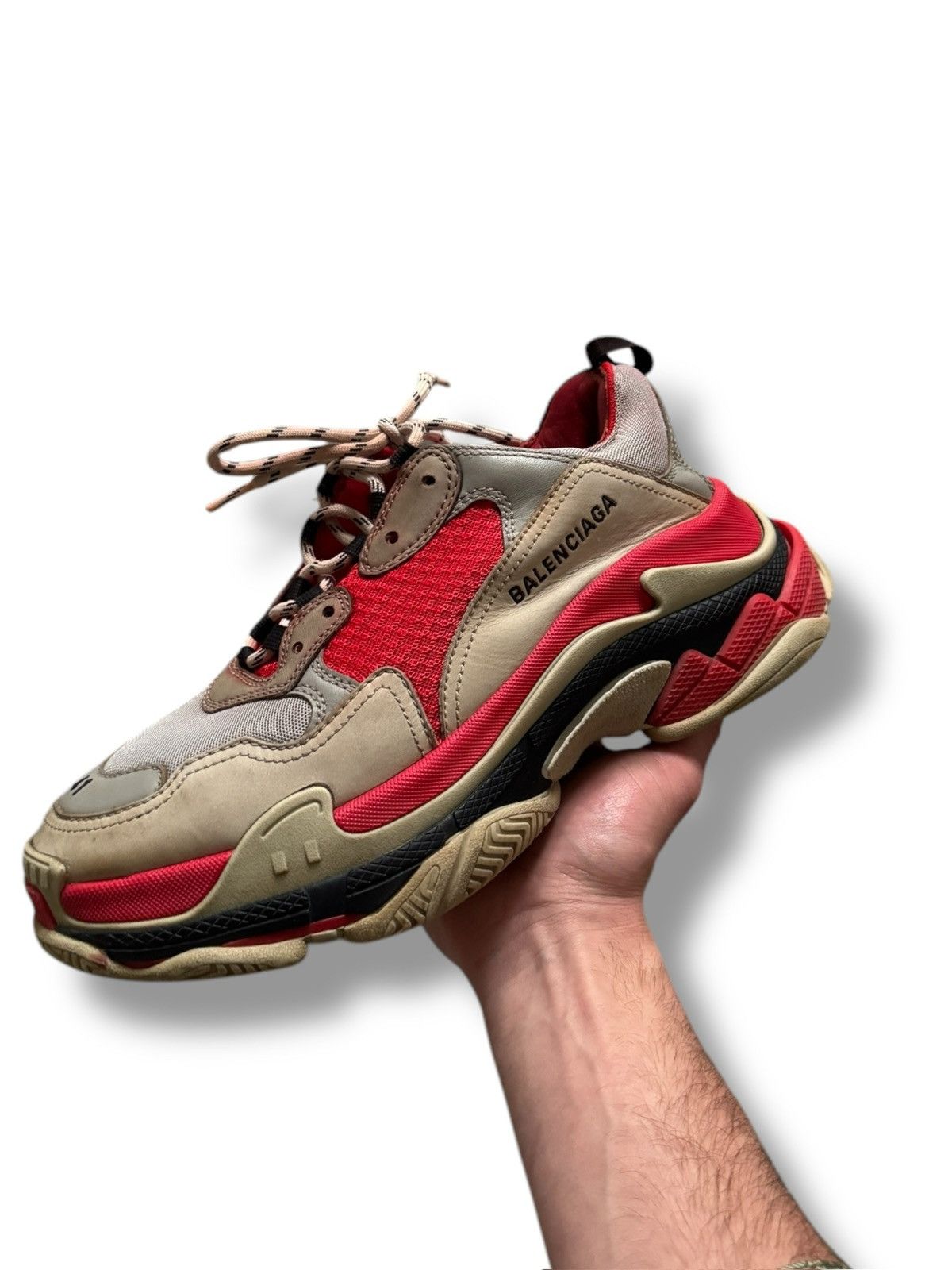 Balenciaga Balenciaga Triple S Red Size US 8 / EU 41 - 1 Thumbnail
