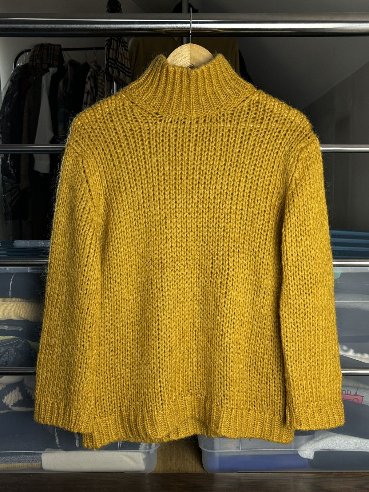 2024 massimo dutti turtleneck sweaters mustard yellow knit