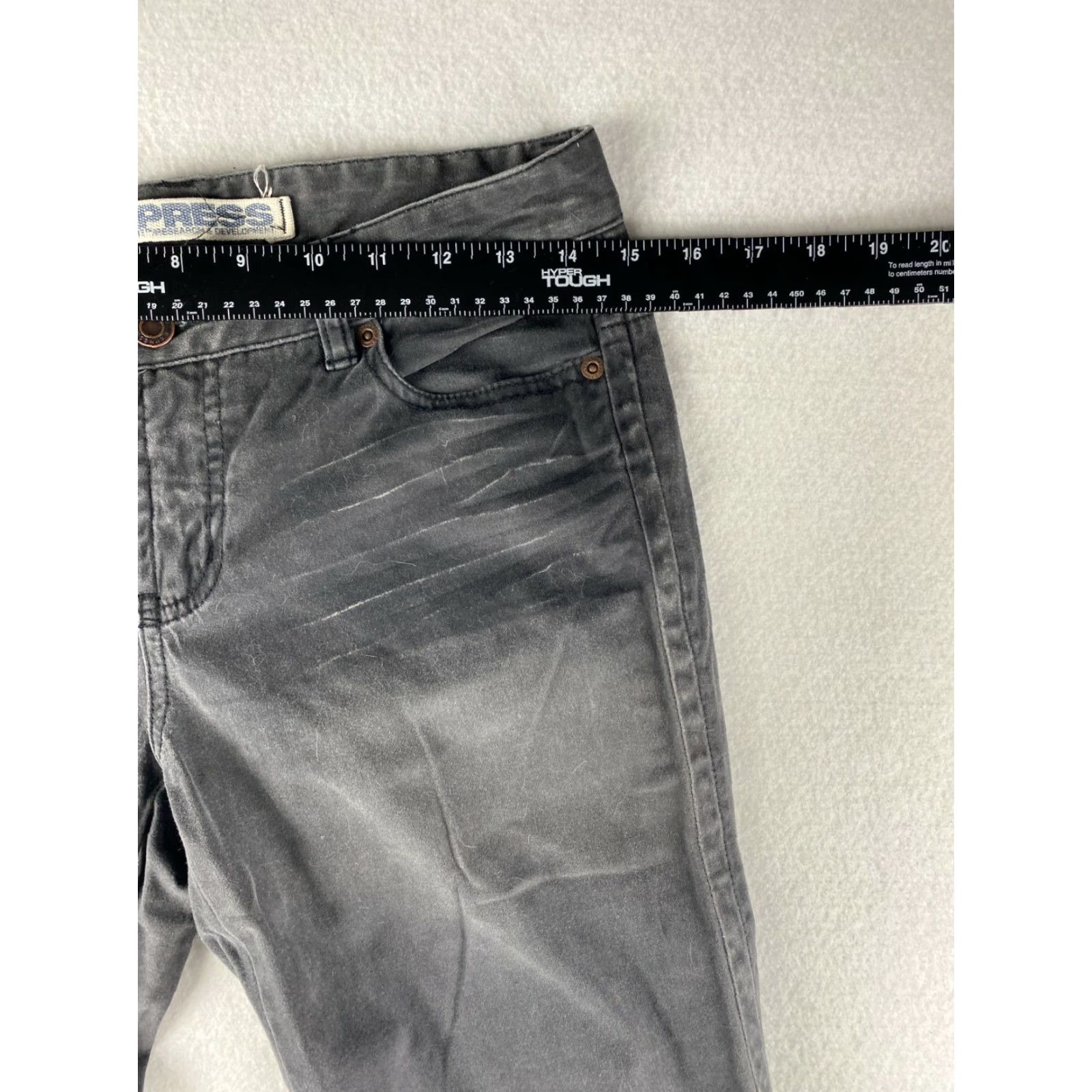 Express Express Jeans Womens 4 Black Flared Stretch Denim Casual Dark Wash Pants Size 27" / US 4 / IT 40 - 5 Thumbnail