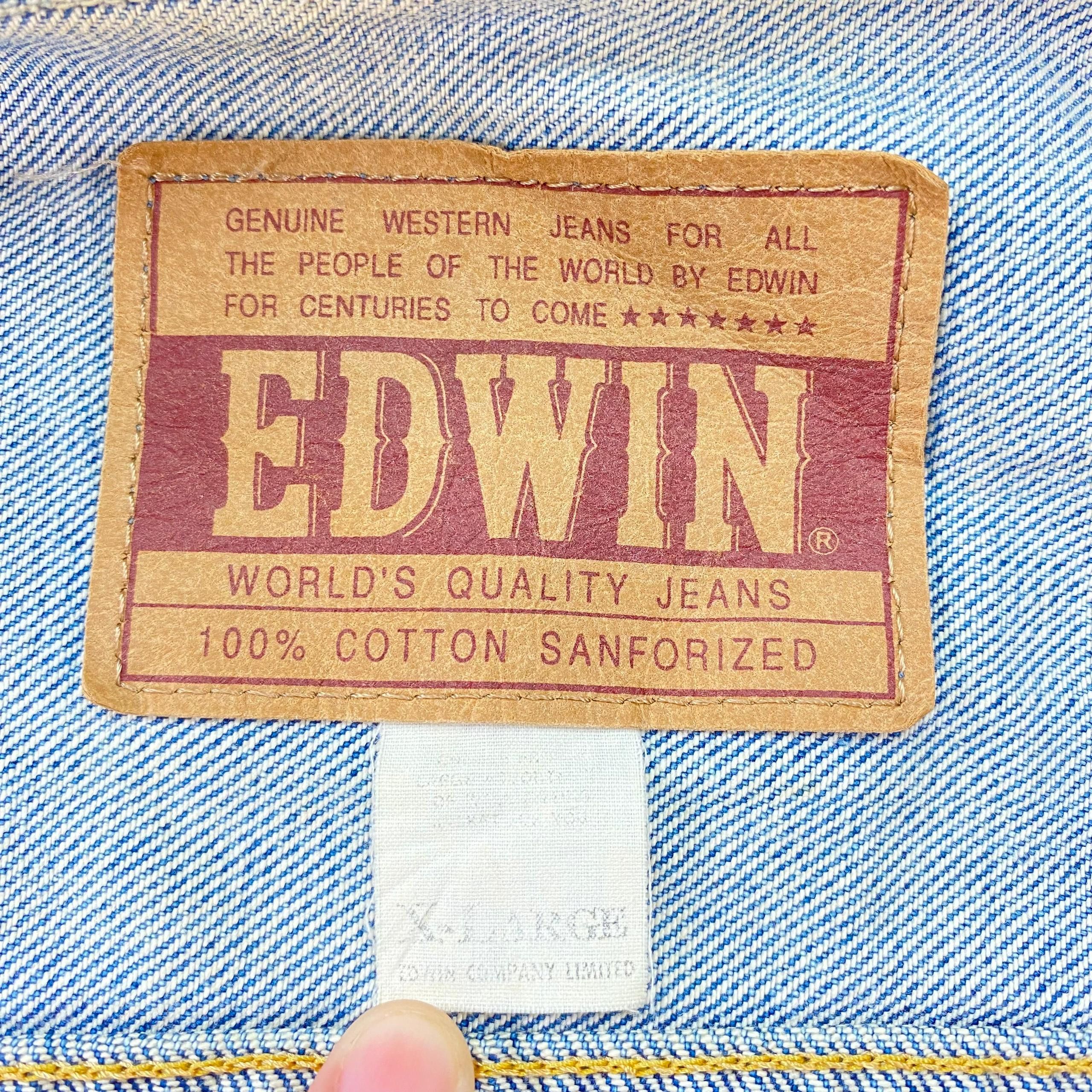 Edwin Vintage Edwin Trucker Denim Jacket Size US L / EU 52-54 / 3 - 11 Thumbnail