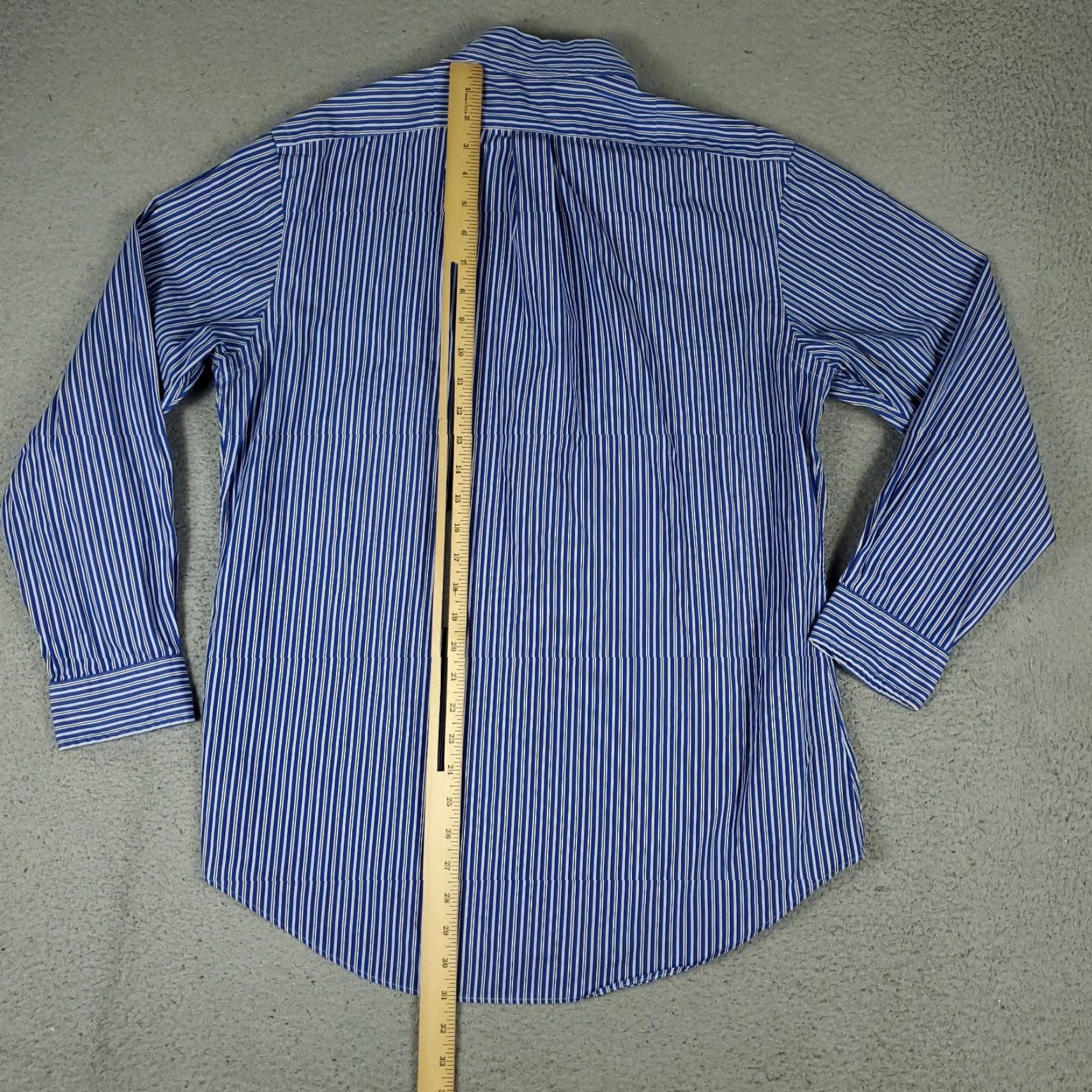 Ralph Lauren Ralph Lauren Shirt Mens 16 Blue Striped Pony Dress Button Up Long Sleeve Shirt Size 42R - 4 Thumbnail