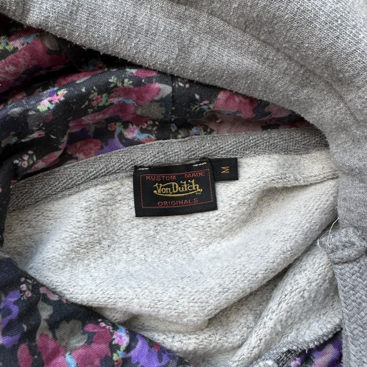 Von Dutch Vintage Von Dutch Embroidered Logo Floral Print Hoodie Y2K Size M / US 6-8 / IT 42-44 - 6 Thumbnail