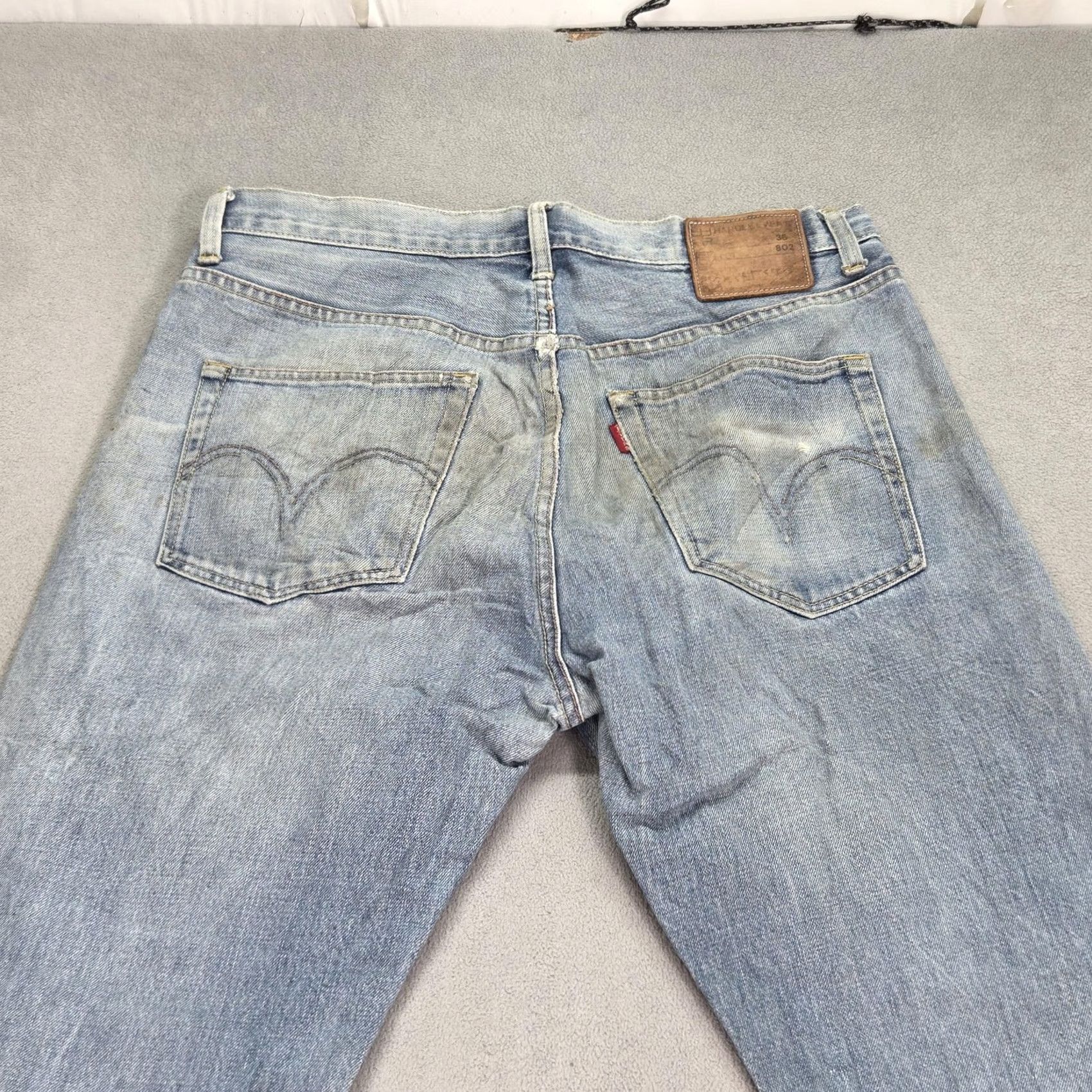 Levi's Vintage Levi's 501 Jeans Mens Light Wash Distressed Button 36x30 Denim Blue Straight Classic 90s Mens Size US 36 / EU 52 - 5 Thumbnail