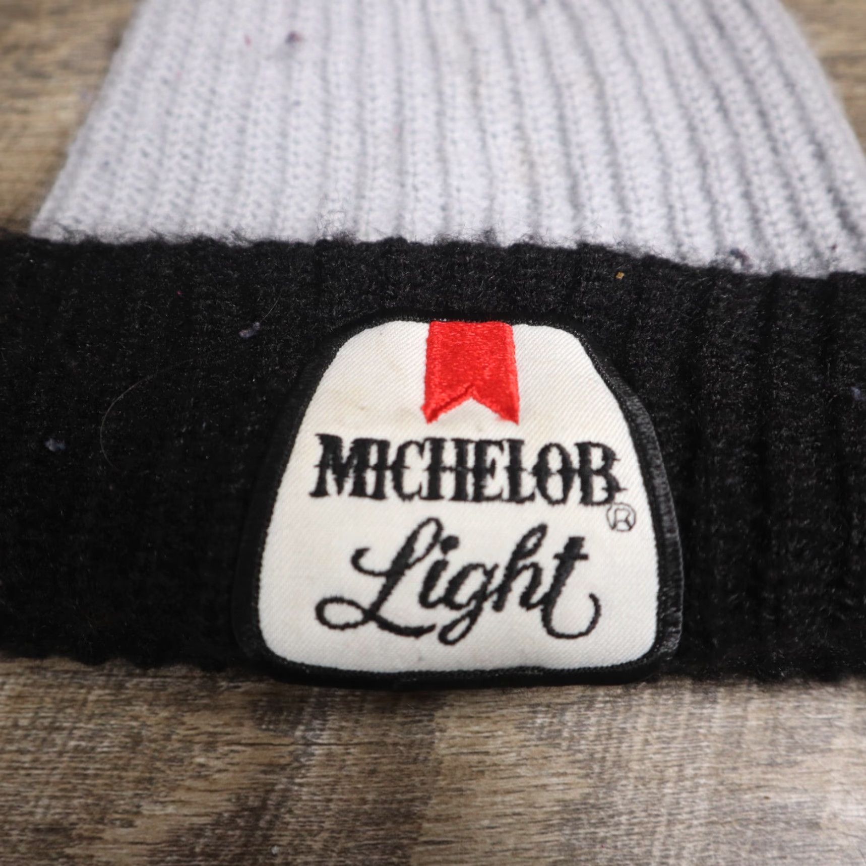 Vintage VINTAGE Michelob Light Beanie Adults One Size Black Gray Beer Fuzzy Puff Ball Pom Size ONE SIZE - 2 Thumbnail