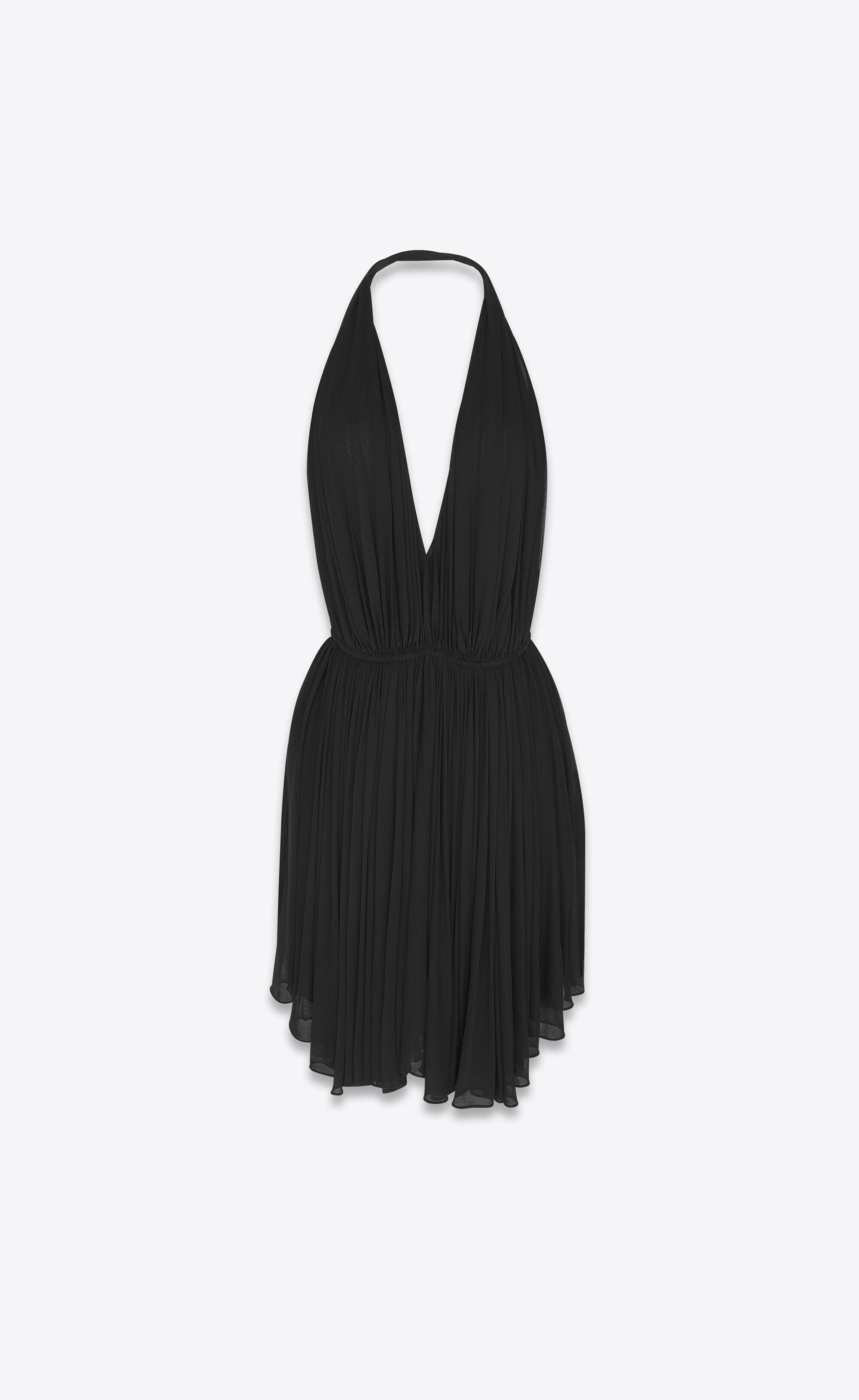 Saint Laurent Paris o1tp1o0125 Backless Dress In Crepe Jersey in Black Size XXL / US 16-18 / IT 52-54 - 1 Thumbnail