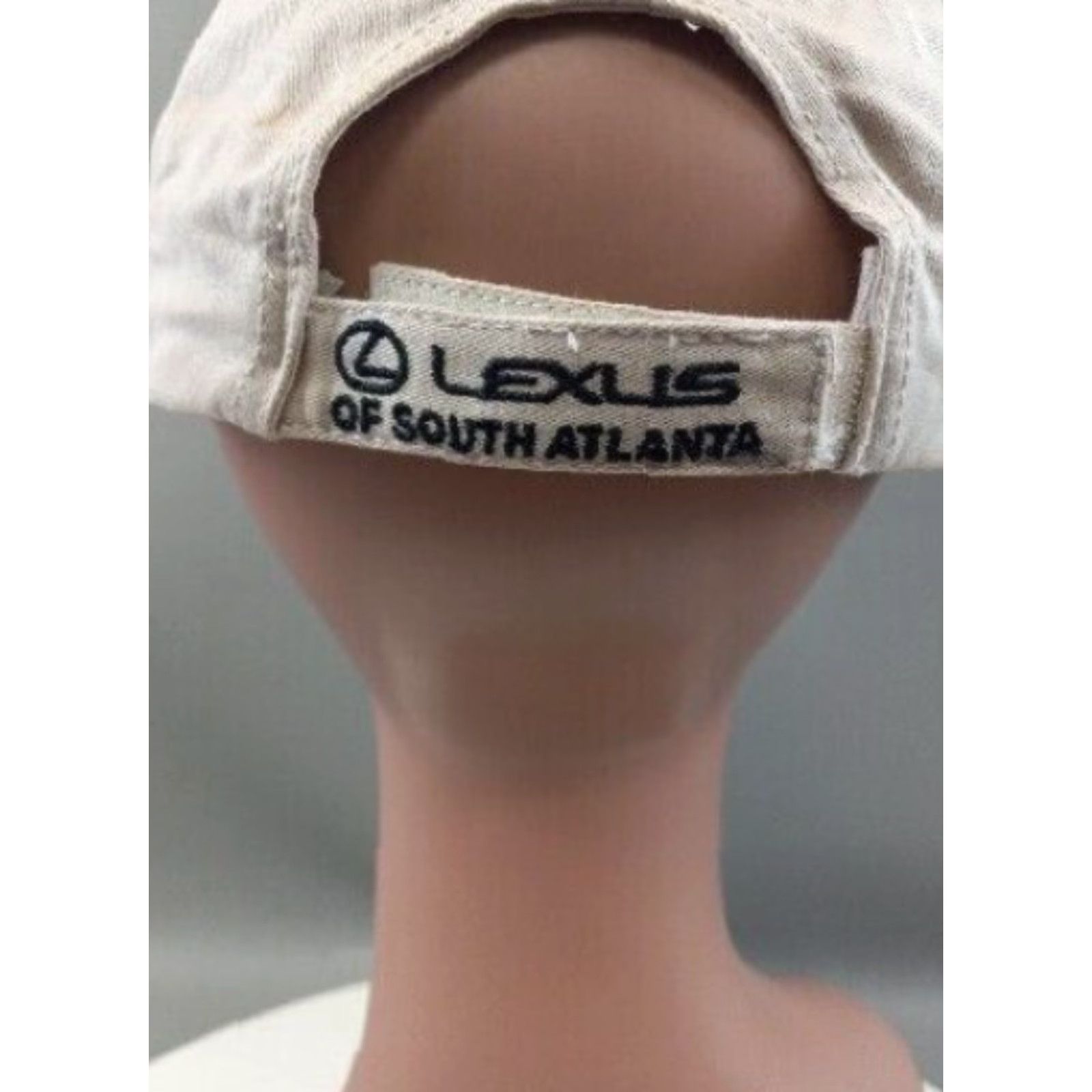 Spell Lexus Hat Cap Unisex Beige Tan Logo Spell Out Adjustable Strap Baseball Cap Adults Size ONE SIZE - 4 Thumbnail