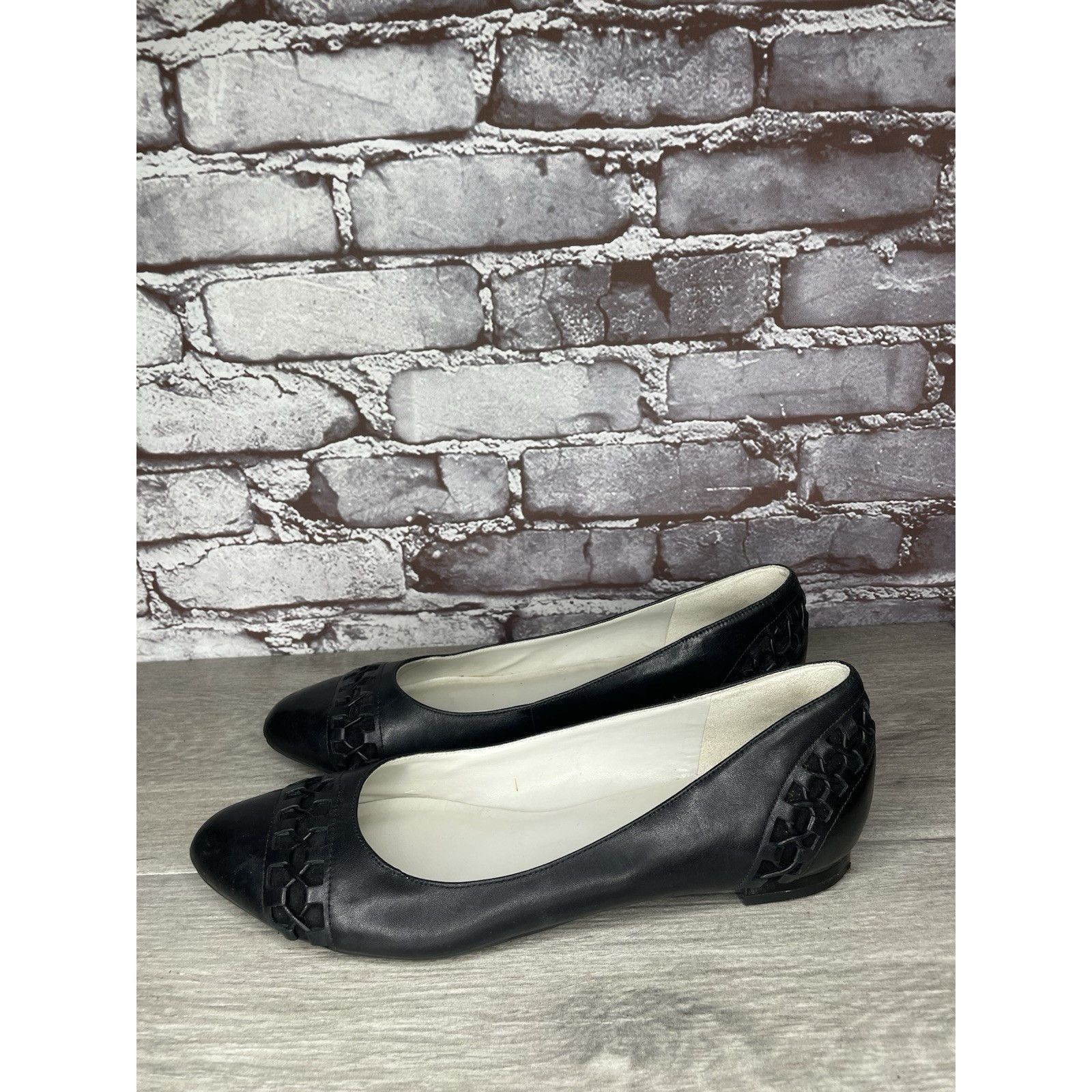 Cole Haan Maria Sharapova by Cole Haan Air Bacara Black Leather Ballet Size US 11 / IT 41 - 15 Thumbnail