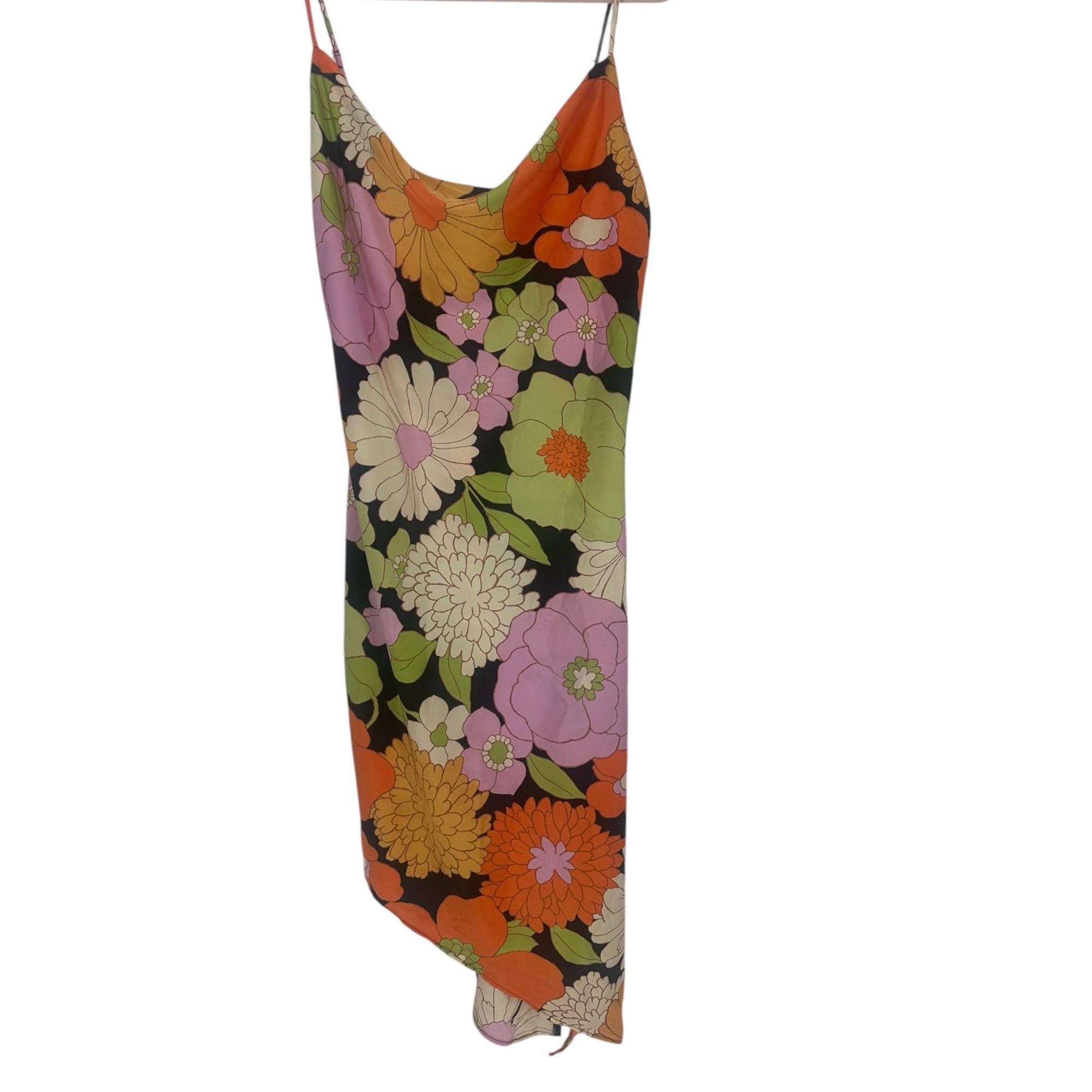 Forever 21 Forever 21 Women’s Retro Floral Slip Dress Large Asymmetrica Size L / US 10 / IT 46 - 2 Thumbnail