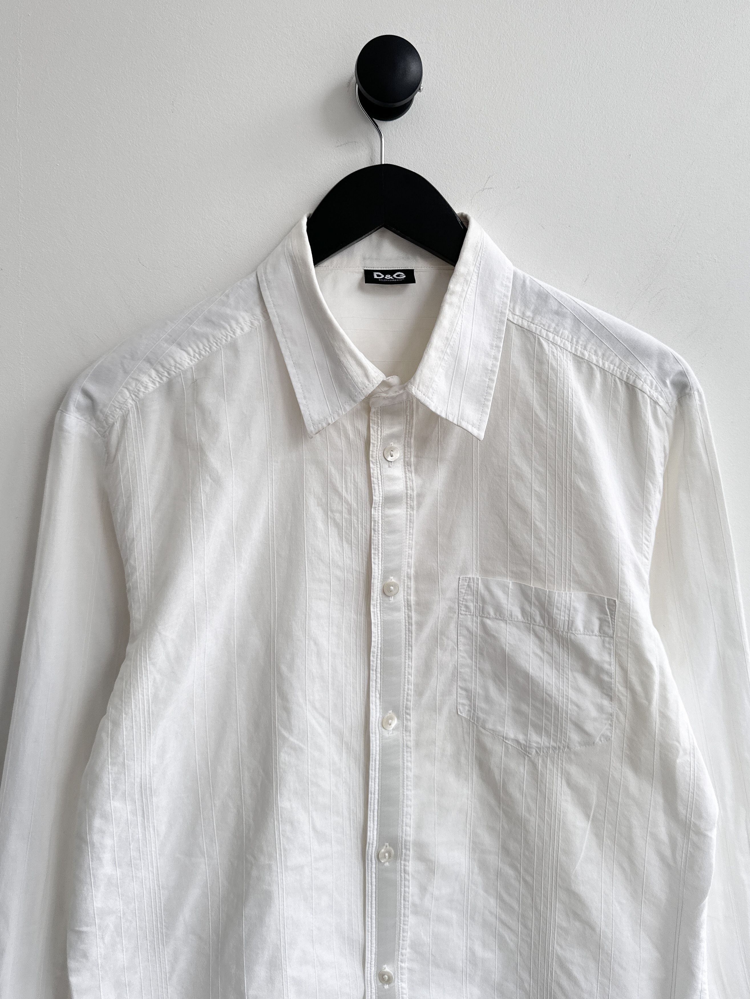 Dolce & Gabbana Dolce & Gabbana D&G White Shirt Button Up Size US M / EU 48-50 / 2 - 2 Thumbnail