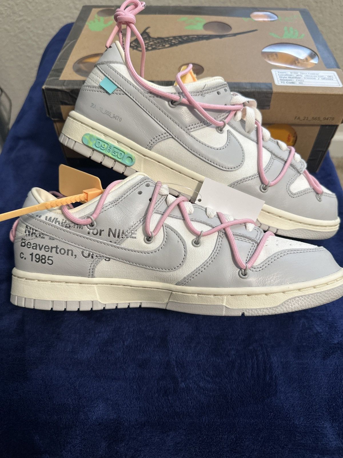 Nike OFF-WHITE NIKE DUNK LOW LOT 09 Size US 10 / EU 43 - 2 Thumbnail