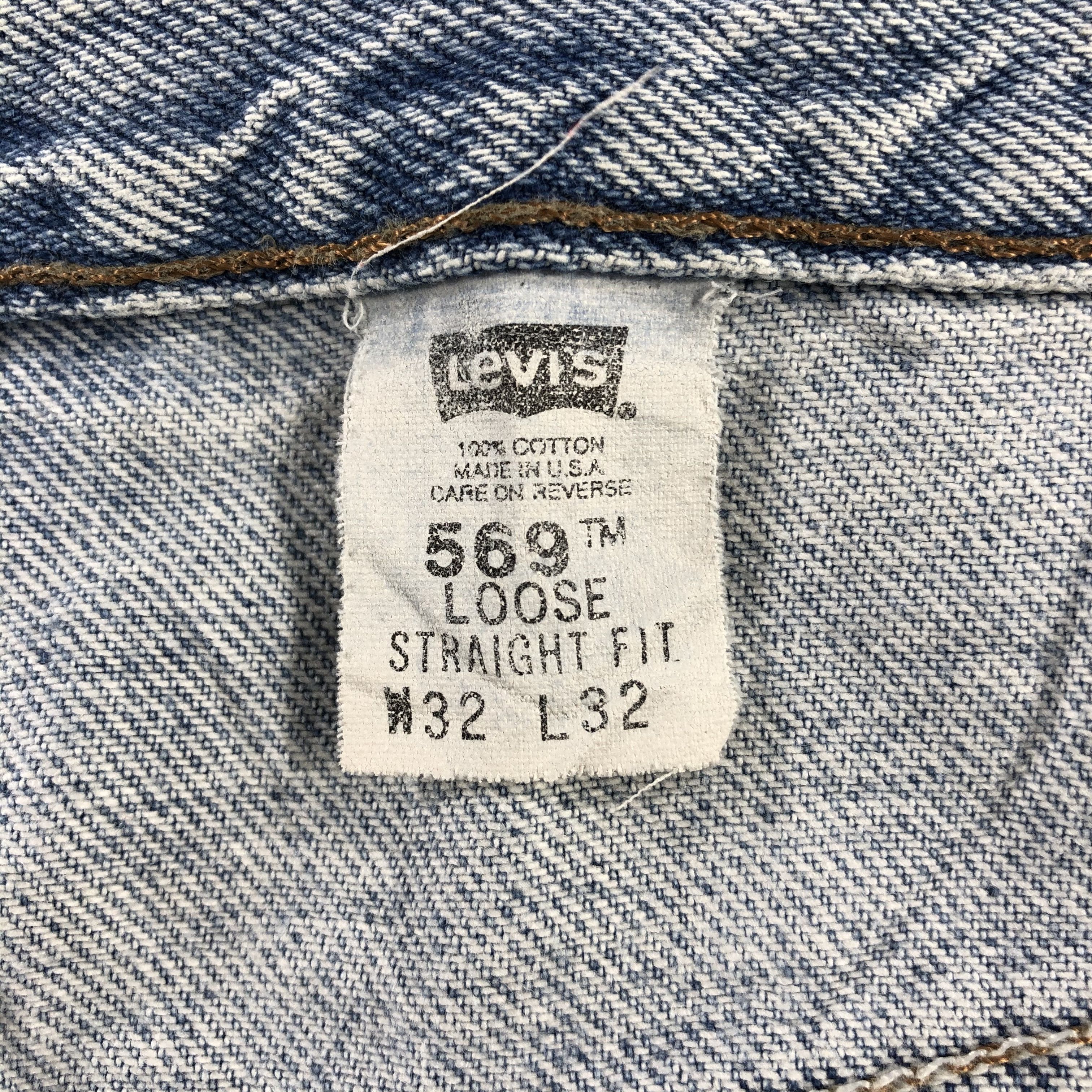 Levi's Vintage Levis 569 Jeans Distress Light wash Denim KJ907 Size US 32 / EU 48 - 16 Thumbnail