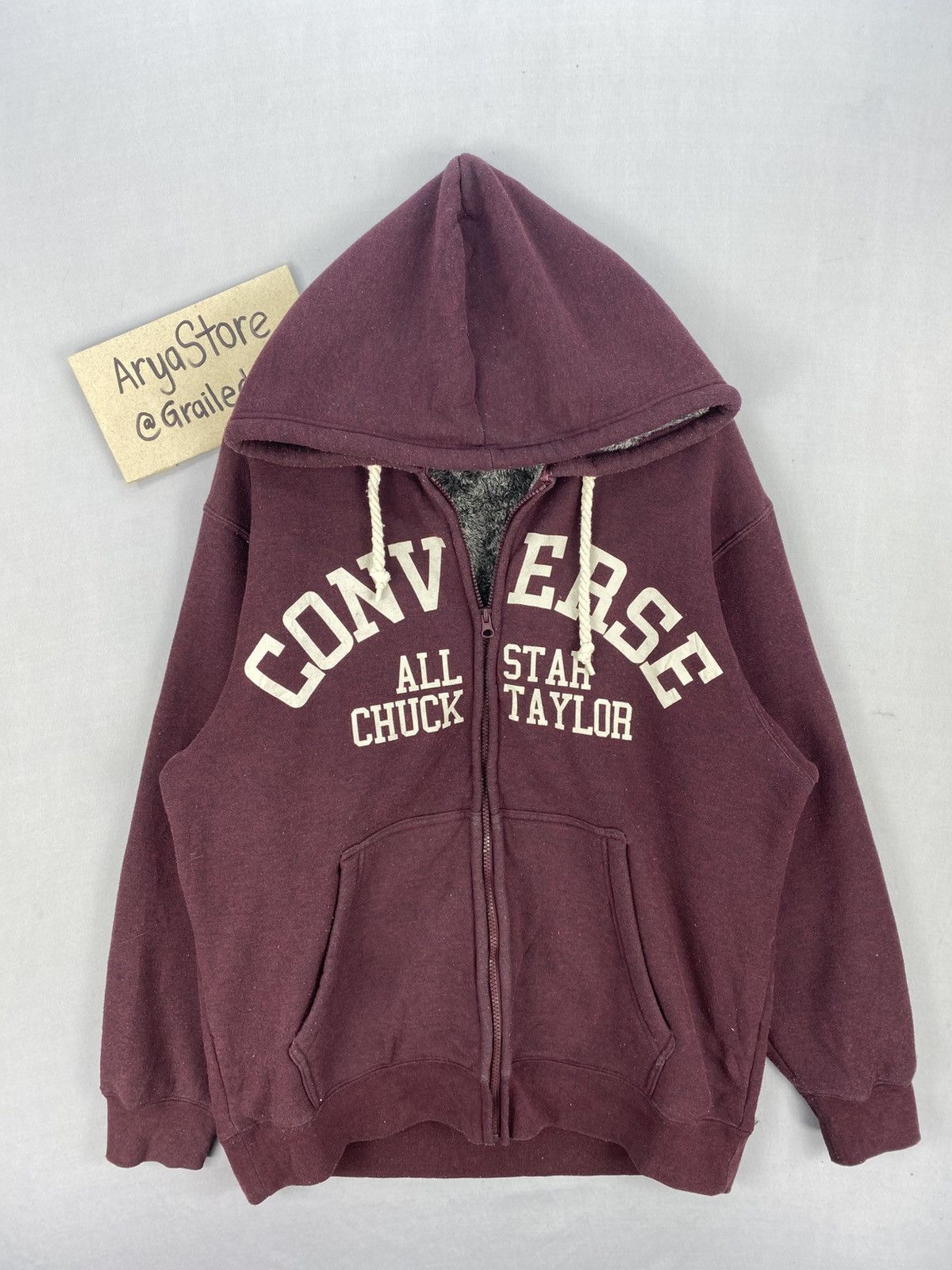 Vintage Y2K Converse Allstar Lining Sherpa Hoodie Jacket
