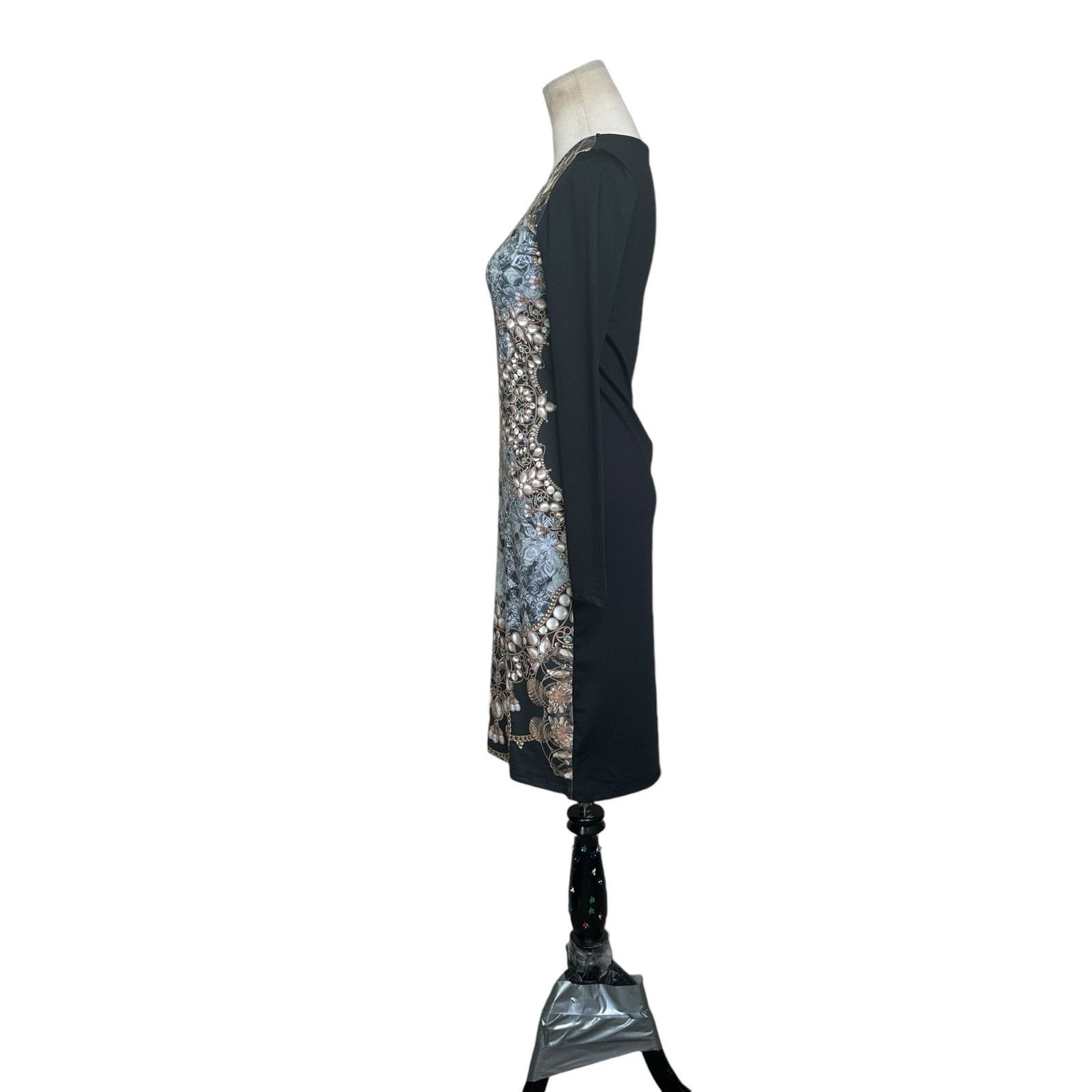 Topshop Topshop black front print long sleeves mini dress size 4 Size M / US 6-8 / IT 42-44 - 6 Thumbnail