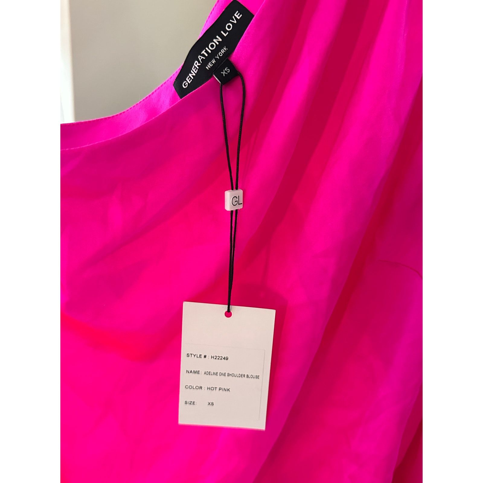 Generation Love NWT Generation Love Pink Adeline One Shoulder Silk Blouse XS Size XS / US 0-2 / IT 36-38 - 4 Thumbnail