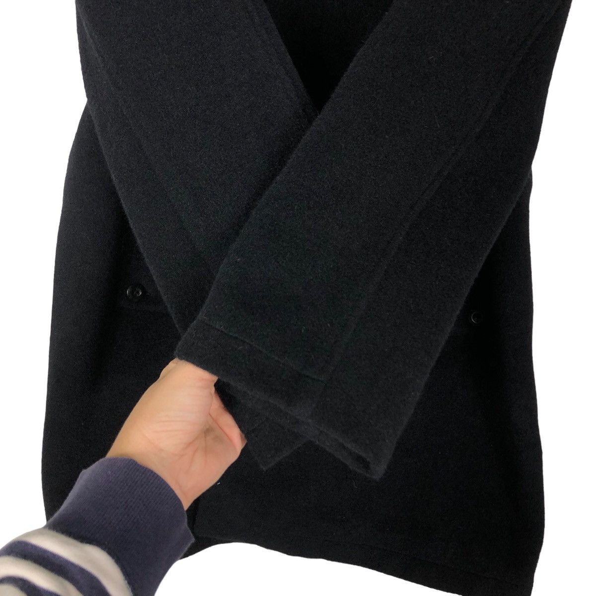 Issey Miyake 🔥Rich Black Fly Coats Long Jacket Wool D’Homme A Homme Size US L / EU 52-54 / 3 - 15 Thumbnail