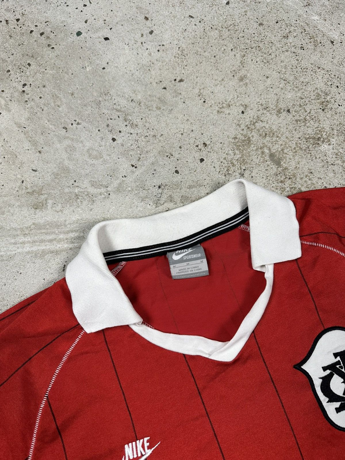 Nike Vintage Y2K Nike Striped Bloke Core Polo Jersey Soccer rare Size US M / EU 48-50 / 2 - 7 Thumbnail