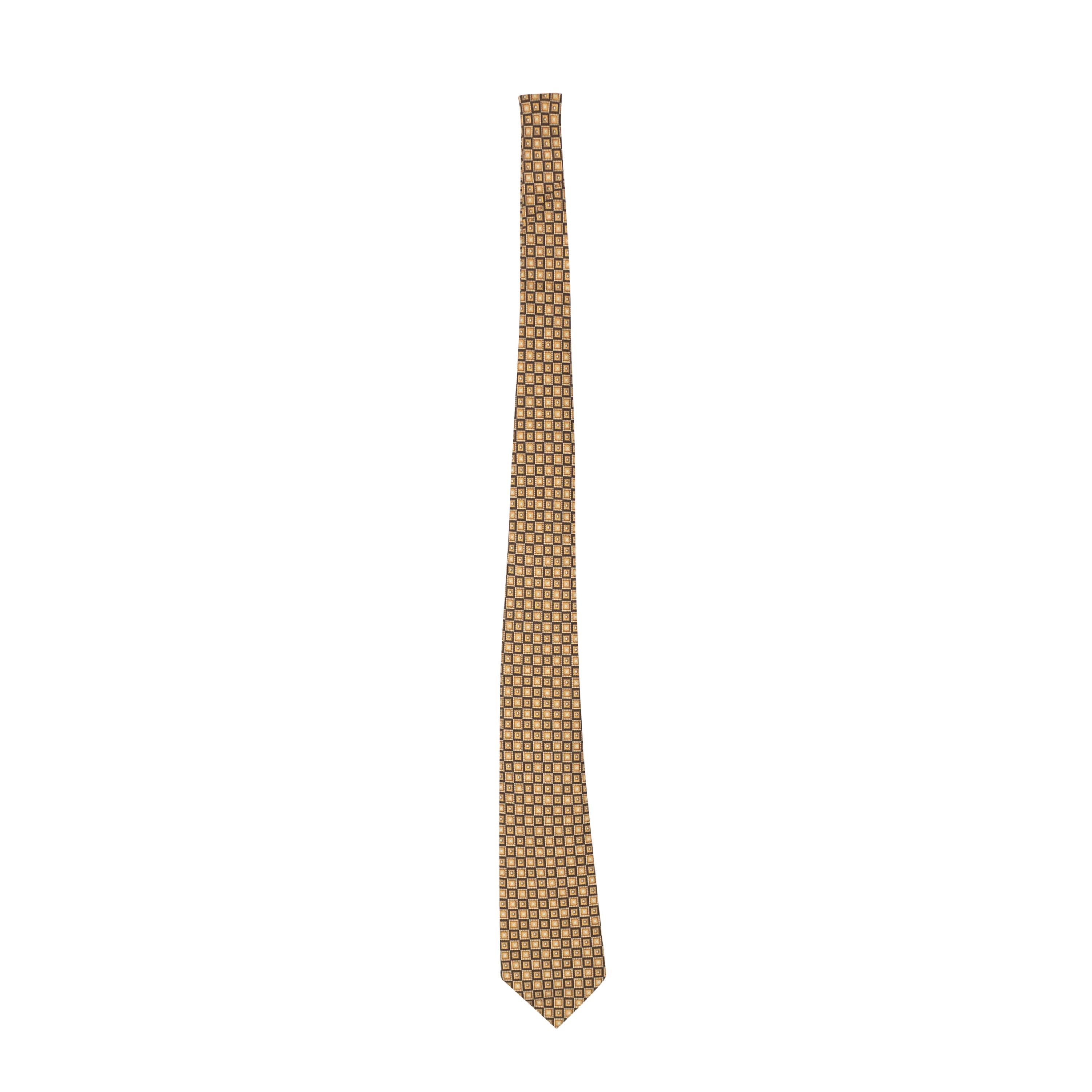Brioni Brown Geometric Handmade Silk Tie Size OS Size ONE SIZE - 1 Thumbnail
