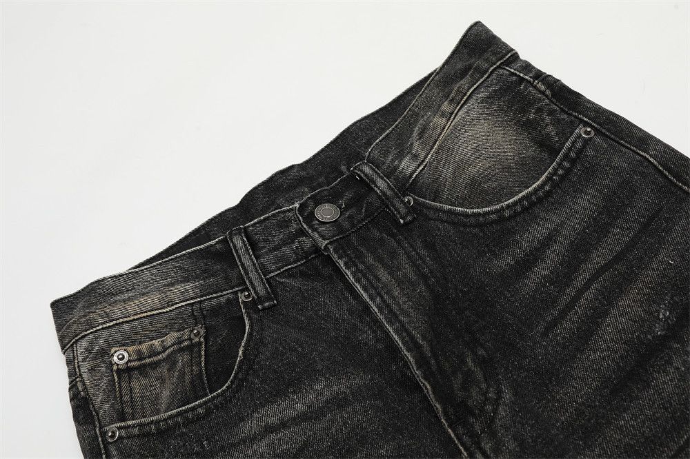Jean American men's high street loose casual washed ripped jeans Size US 32 / EU 48 - 3 Thumbnail