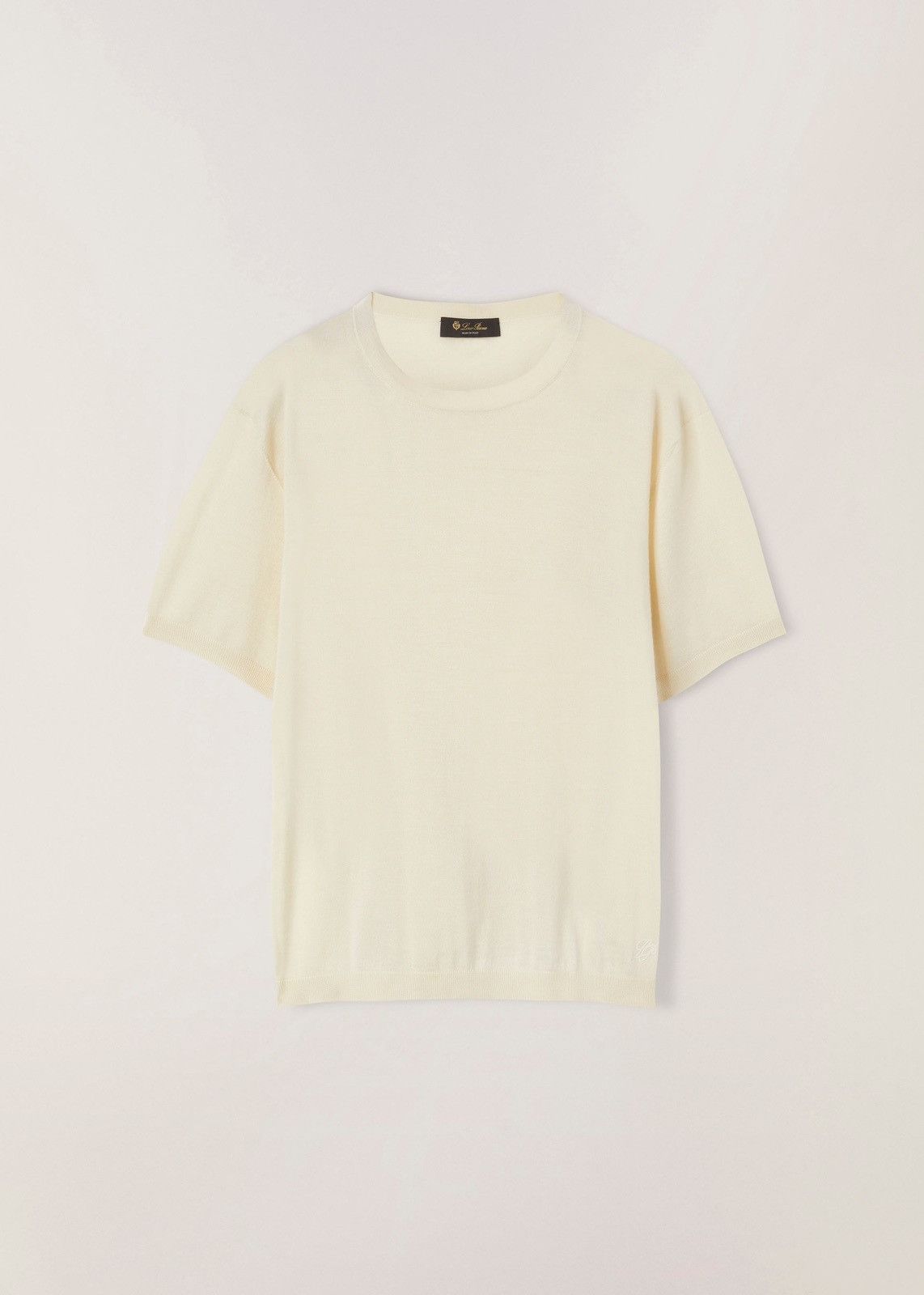 Loro Piana o1srvl11e0825 FAM7851 Val Dorcia Crewneck T-Shirt Off White Size XS / US 0-2 / IT 36-38 - 1 Thumbnail