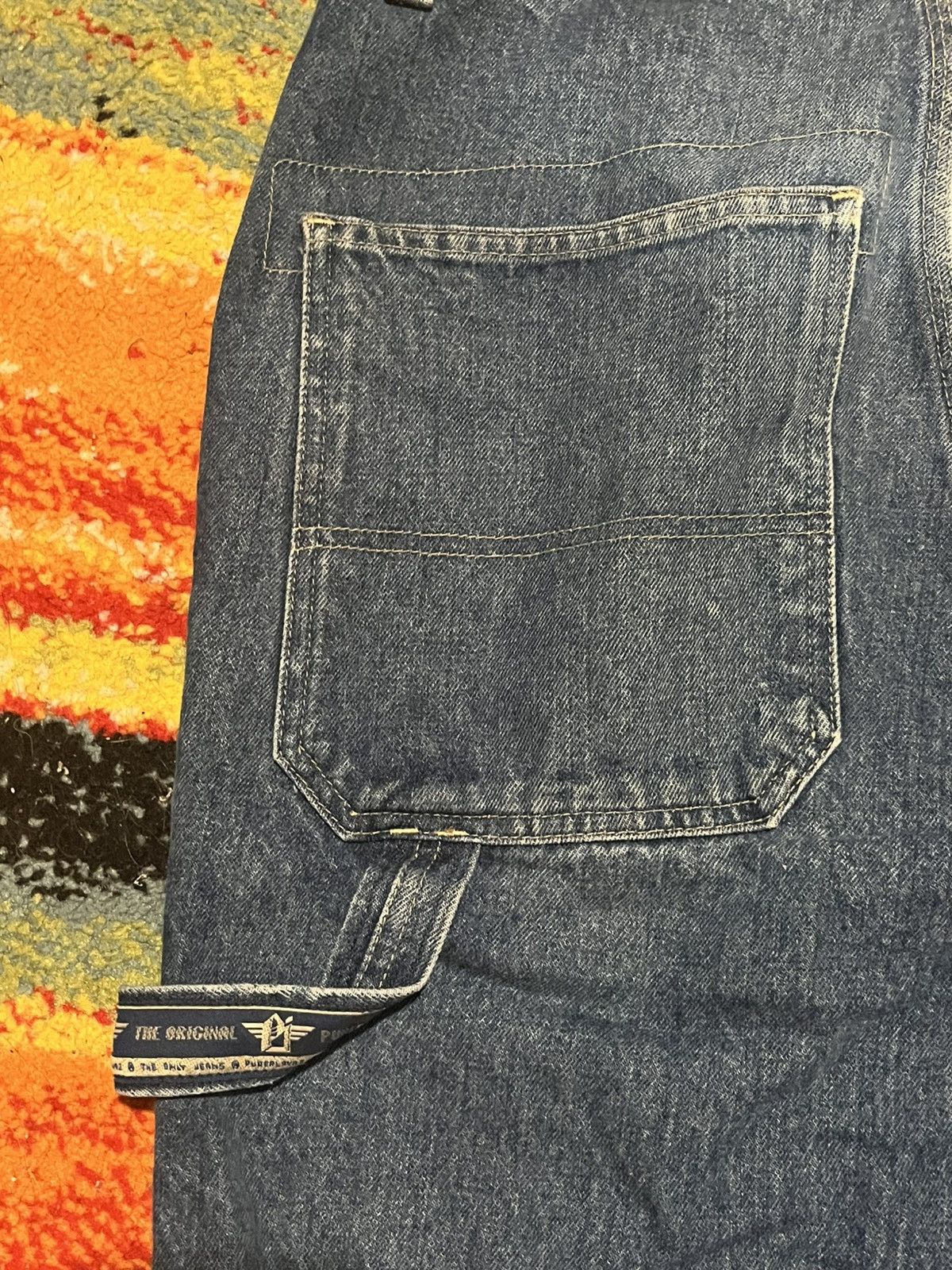 Vintage Vintage 90’s PurePlayaz Double Knees 34x32 Dark Wash Skaters Size US 34 / EU 50 - 5 Thumbnail