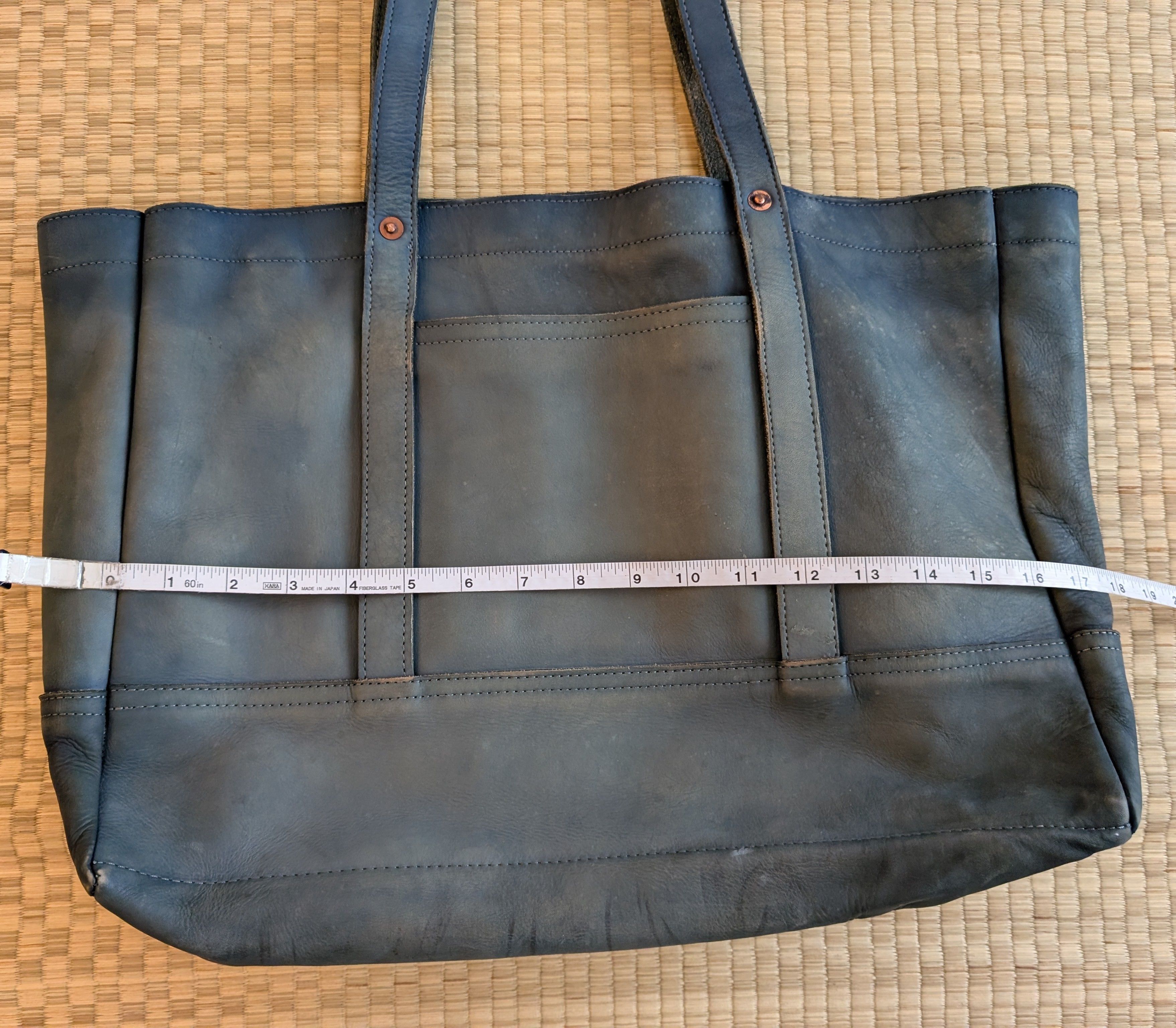 Bradley Mountain NWT SOLD OUT Bradley Mountain Indigo Dyed Leather Tote Size ONE SIZE - 4 Thumbnail