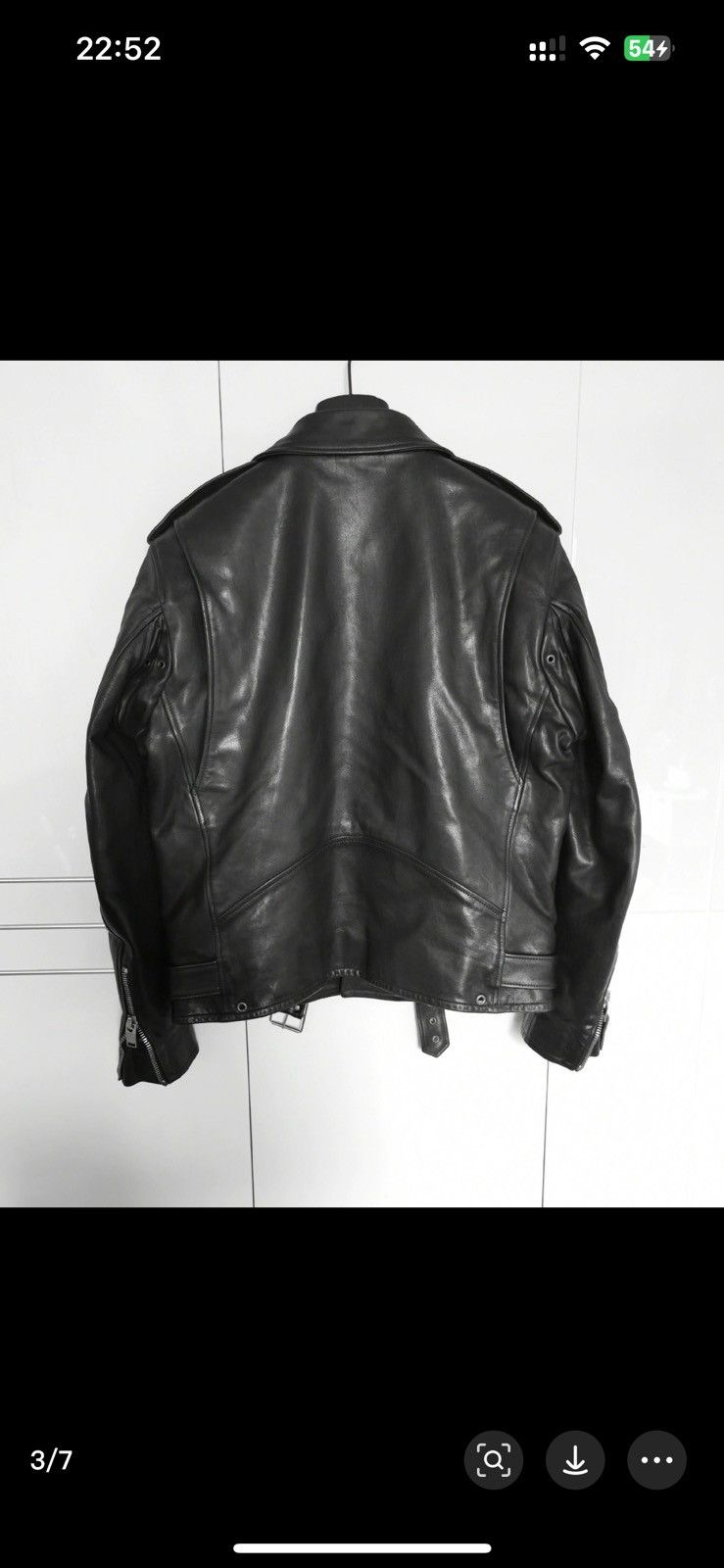 Hedi Slimane × Saint Laurent Paris × Yves Saint Laurent saint laurent 13fw L17 oiled calf bikerjacket Size US L / EU 52-54 / 3 - 11 Thumbnail
