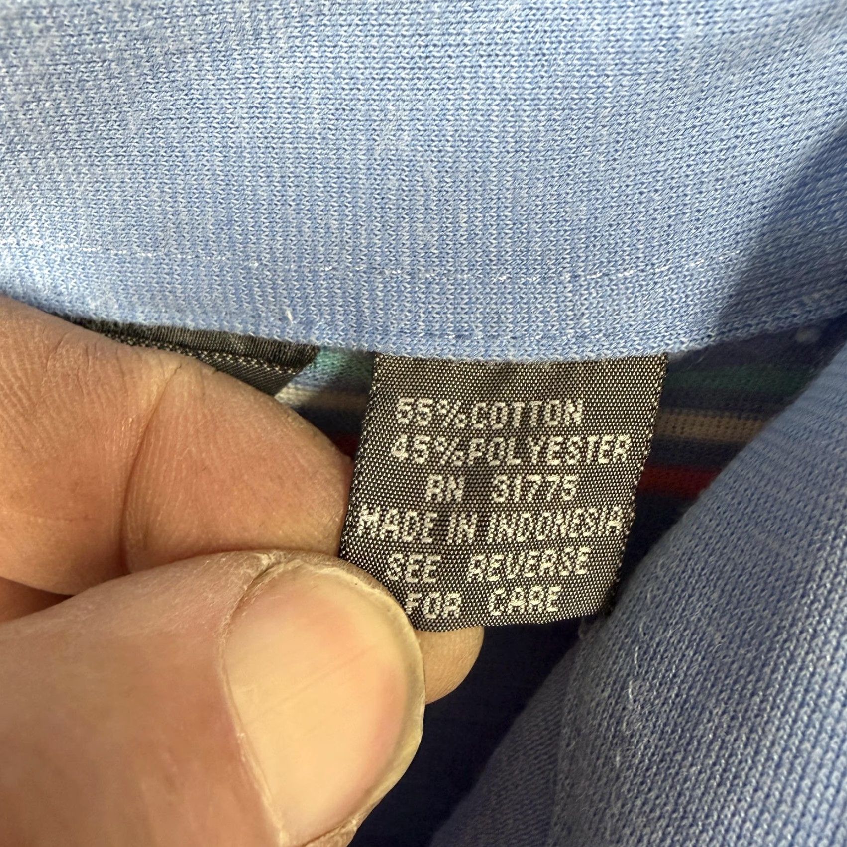 Vintage VINTAGE Crescent Bay Polo Shirt XL Striped Blue Men Short Sleeve Cotton Polyester Classic Collared Pocket 2-Button Preppy Streetwear Size US XL / EU 56 / 4 - 5 Thumbnail