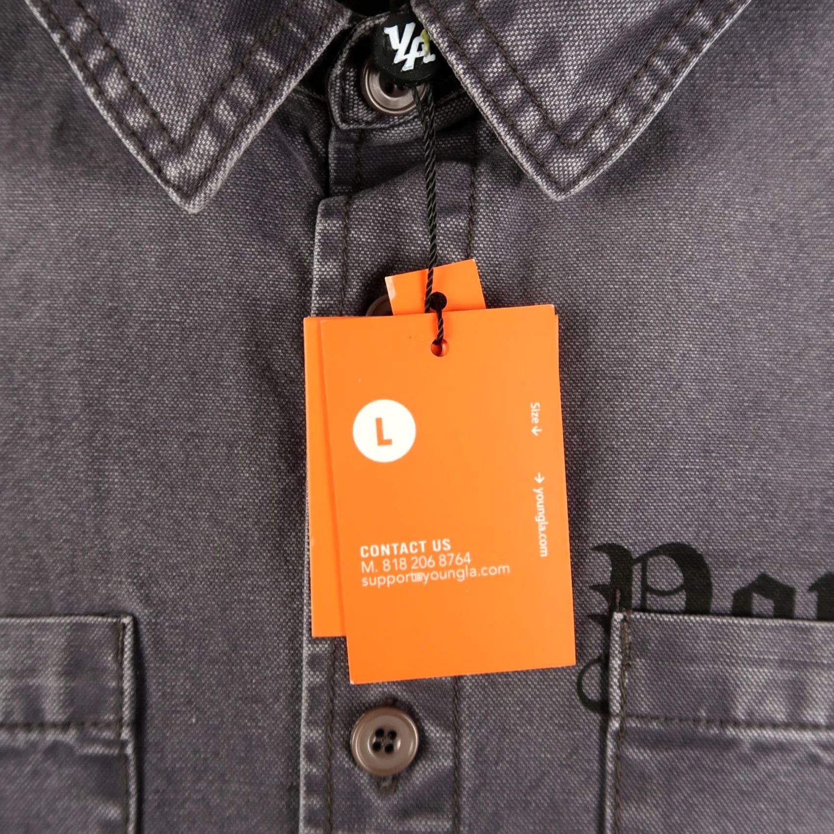 YoungLA VINTAGE YoungLa Denim Button Shirt Men L Gray Western Cowboy sleeveless crop Size US L / EU 52-54 / 3 - 4 Thumbnail