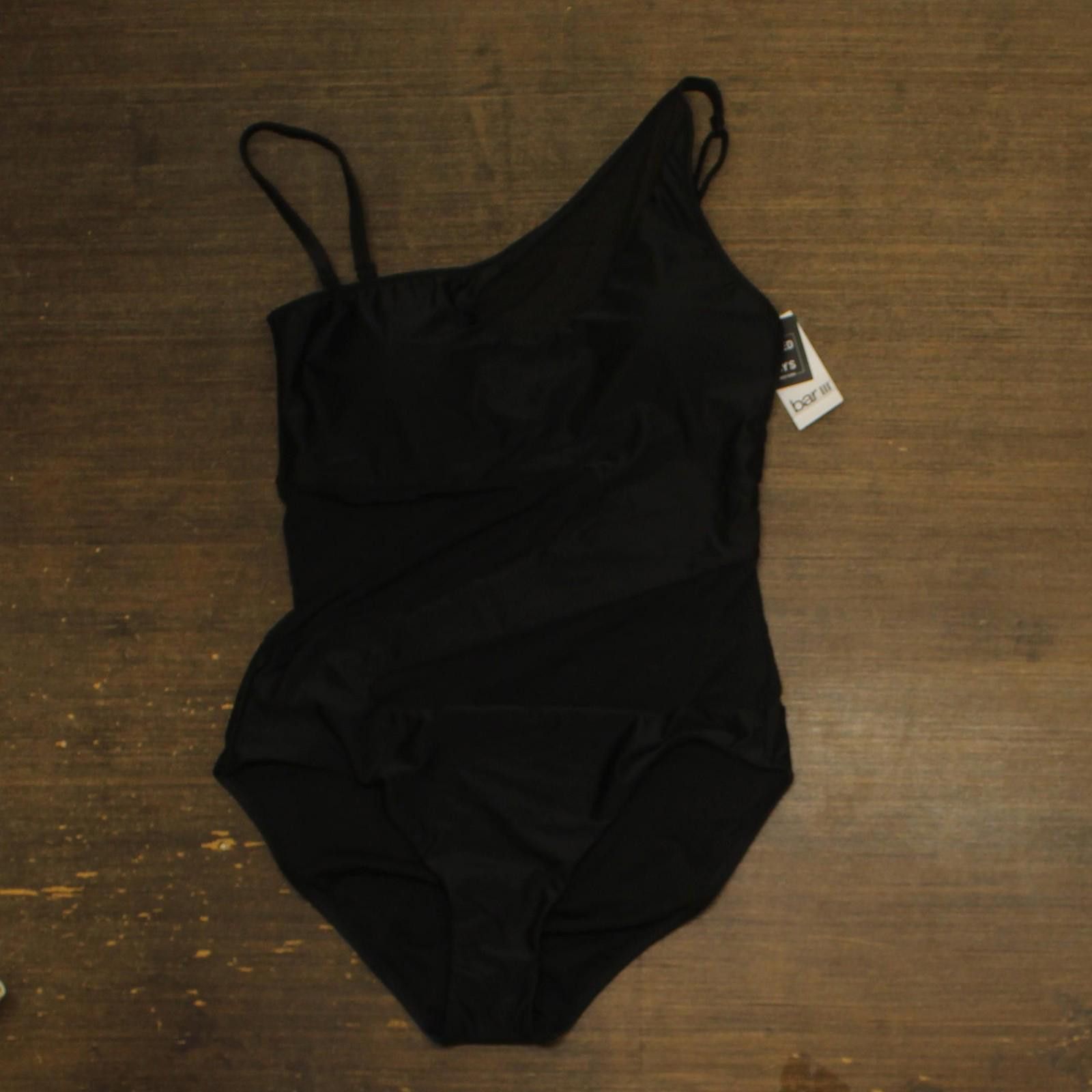 Bar III Nwt Bar Iii Cutout One Piece Swimsuit Mbnb24232 Black L Size ONE SIZE - 1 Thumbnail