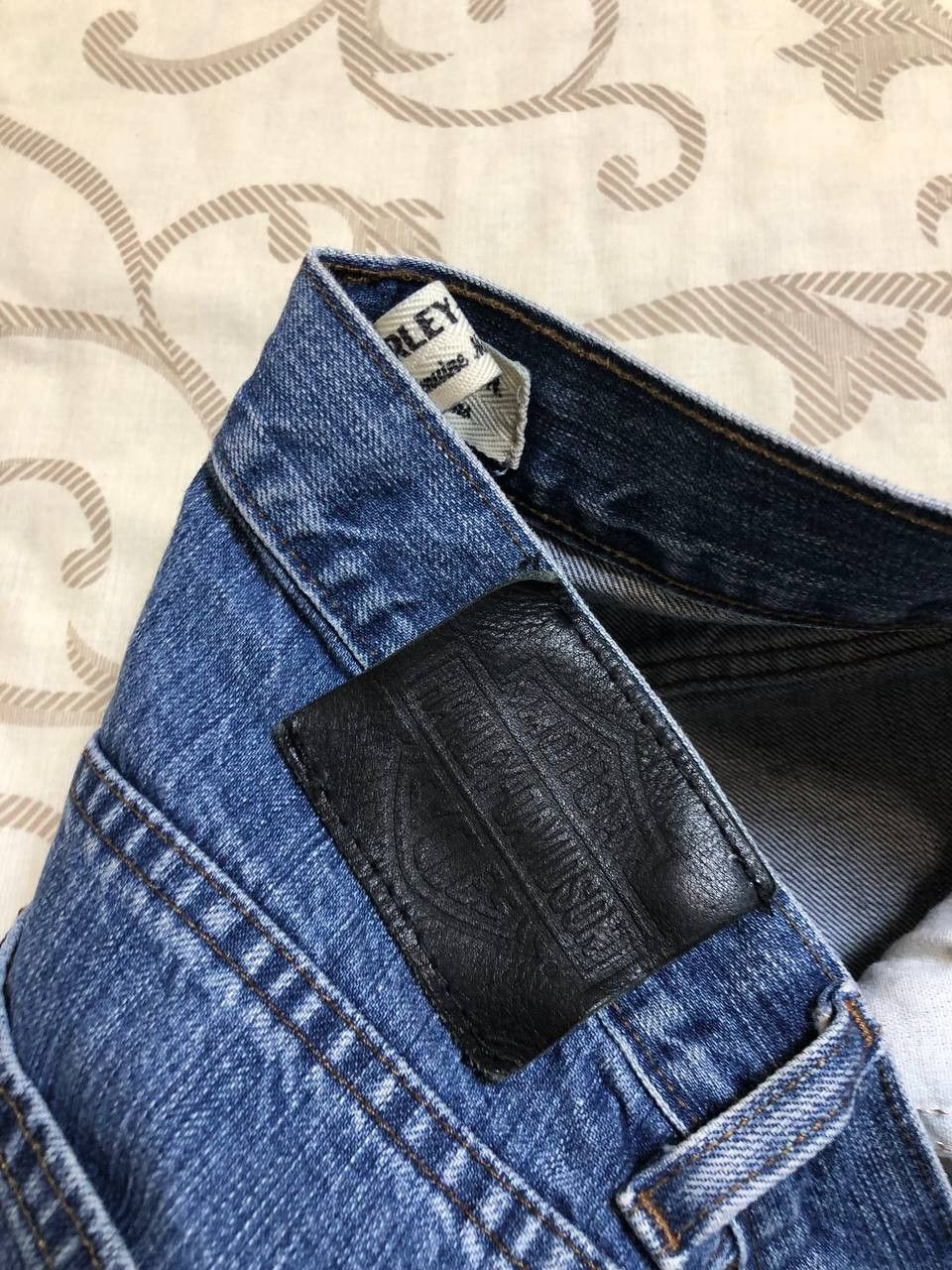 Harley Davidson Vintage Y2K Harley Davidson Distressed Straight Leg Jeans Size 28" / US 6 / IT 42 - 6 Thumbnail