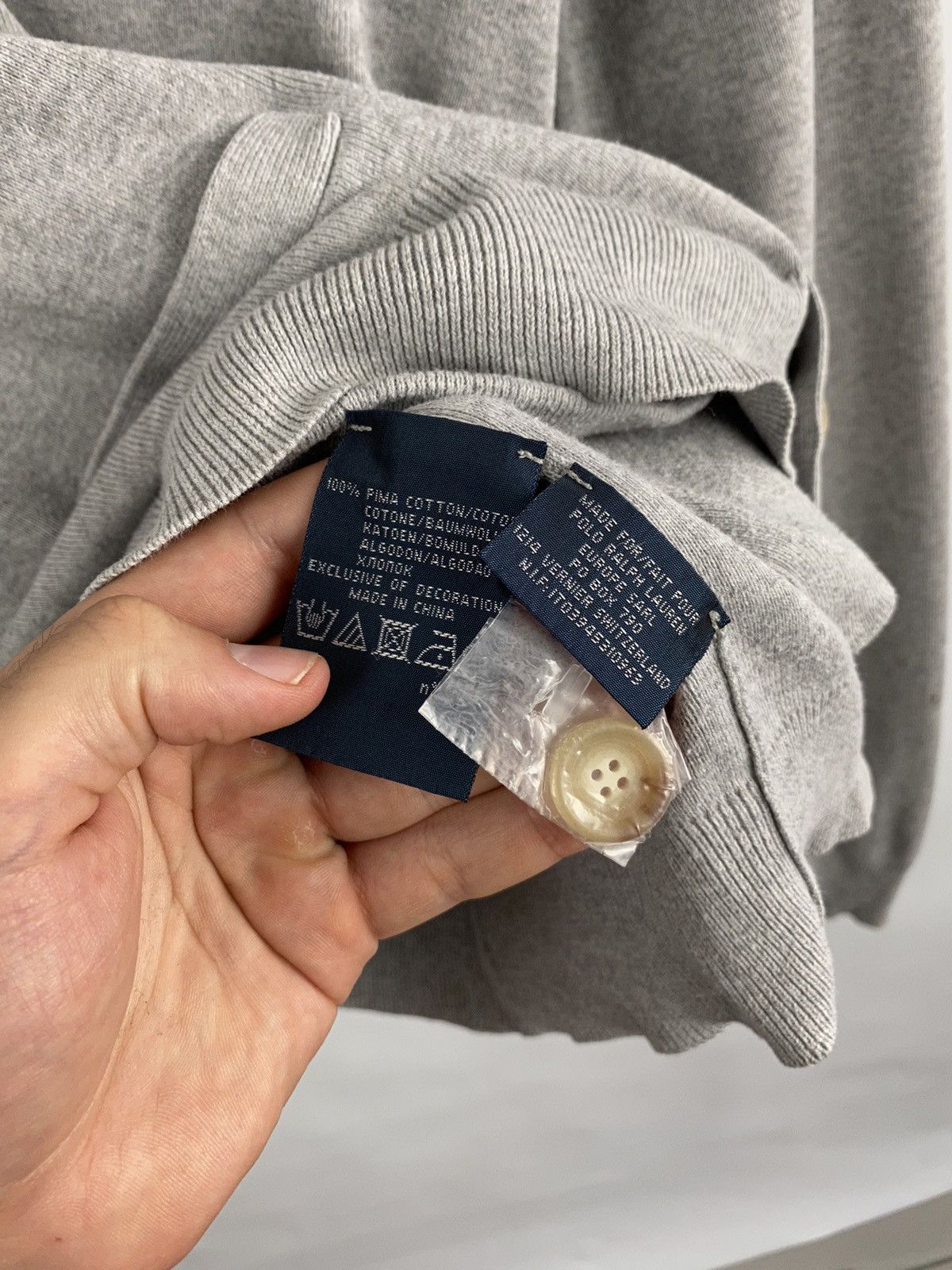 Polo Ralph Lauren Vintage 90s Ralph Lauren Knitted Cardigan Sweater rare retro Size US L / EU 52-54 / 3 - 6 Thumbnail