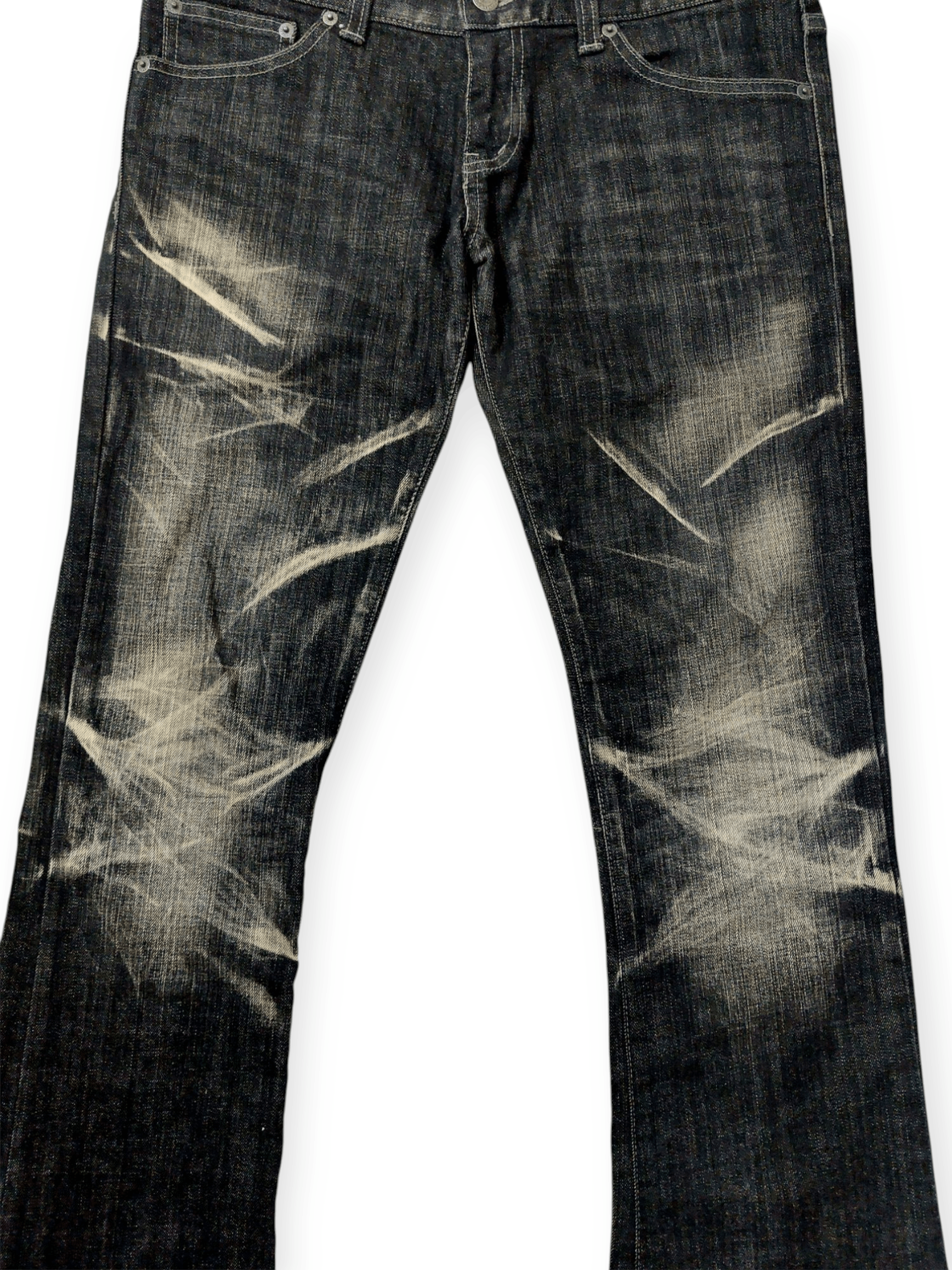 Tornado Mart 💥Tornado Mart Whiskers Super Flared Denim Size US 33 - 6 Thumbnail