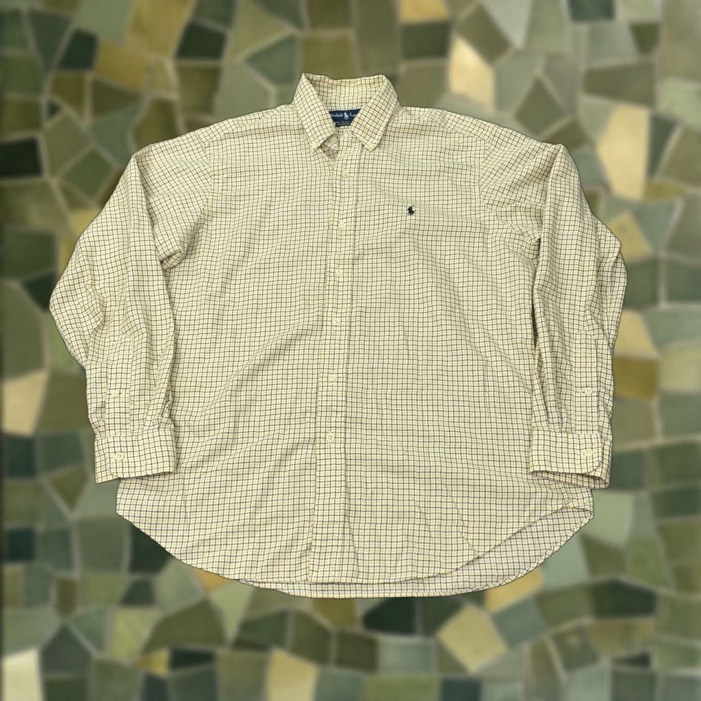 Ralph Lauren VINTAGE Ralph Lauren Shirt Men Large Classic Fit Button-Down Long Sleeve Check Plaid Cotton Size US L / EU 52-54 / 3 - 1 Thumbnail