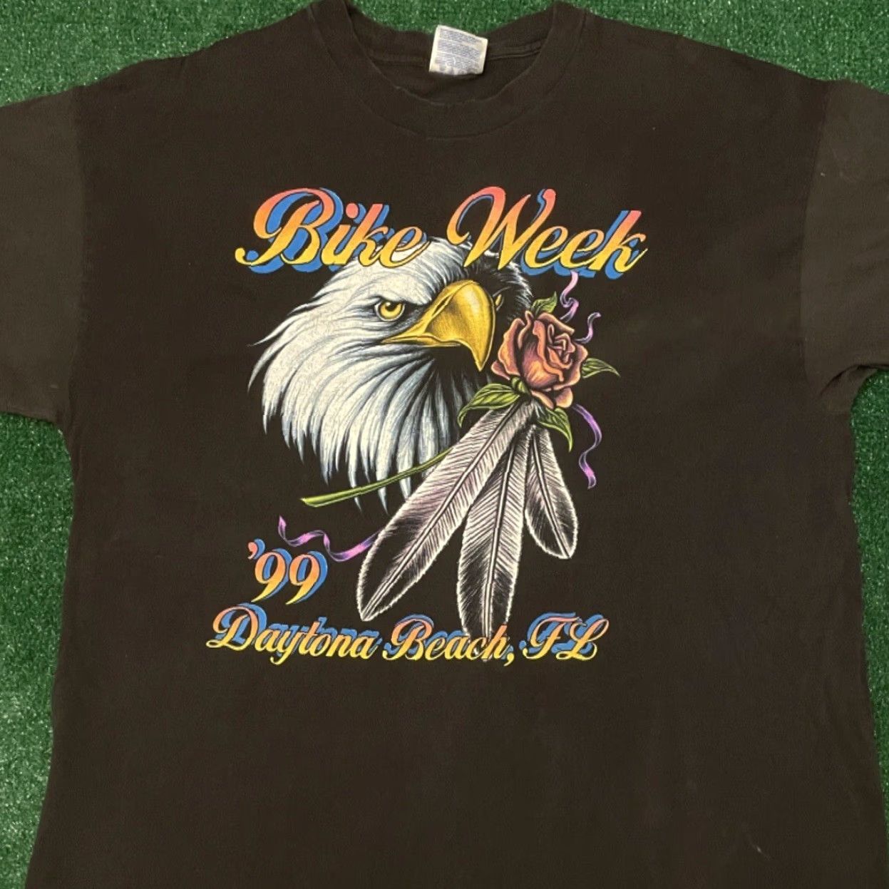 Vintage VINTAGE 90s Bike Week Daytona Beach 1999 Biker Eagle Rose VTG Shirt Mens Size XL Size US XL / EU 56 / 4 - 4 Thumbnail