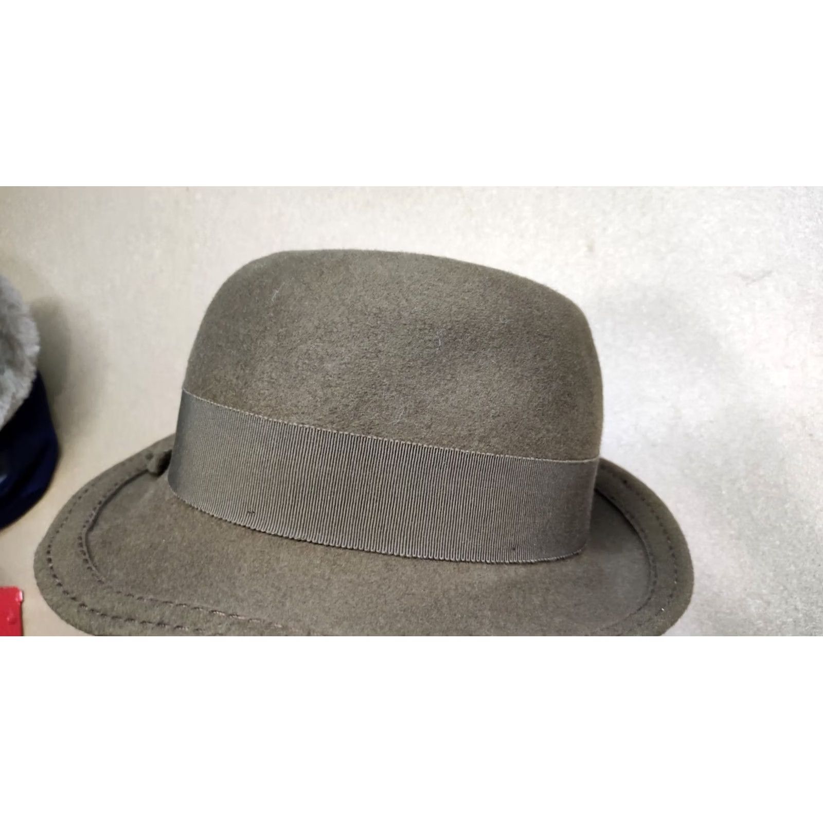 FELT VINTAGE Mayser Milz Fedora Mens Size 57 Wool Felt Brown 80s Gentleman Size ONE SIZE - 4 Thumbnail