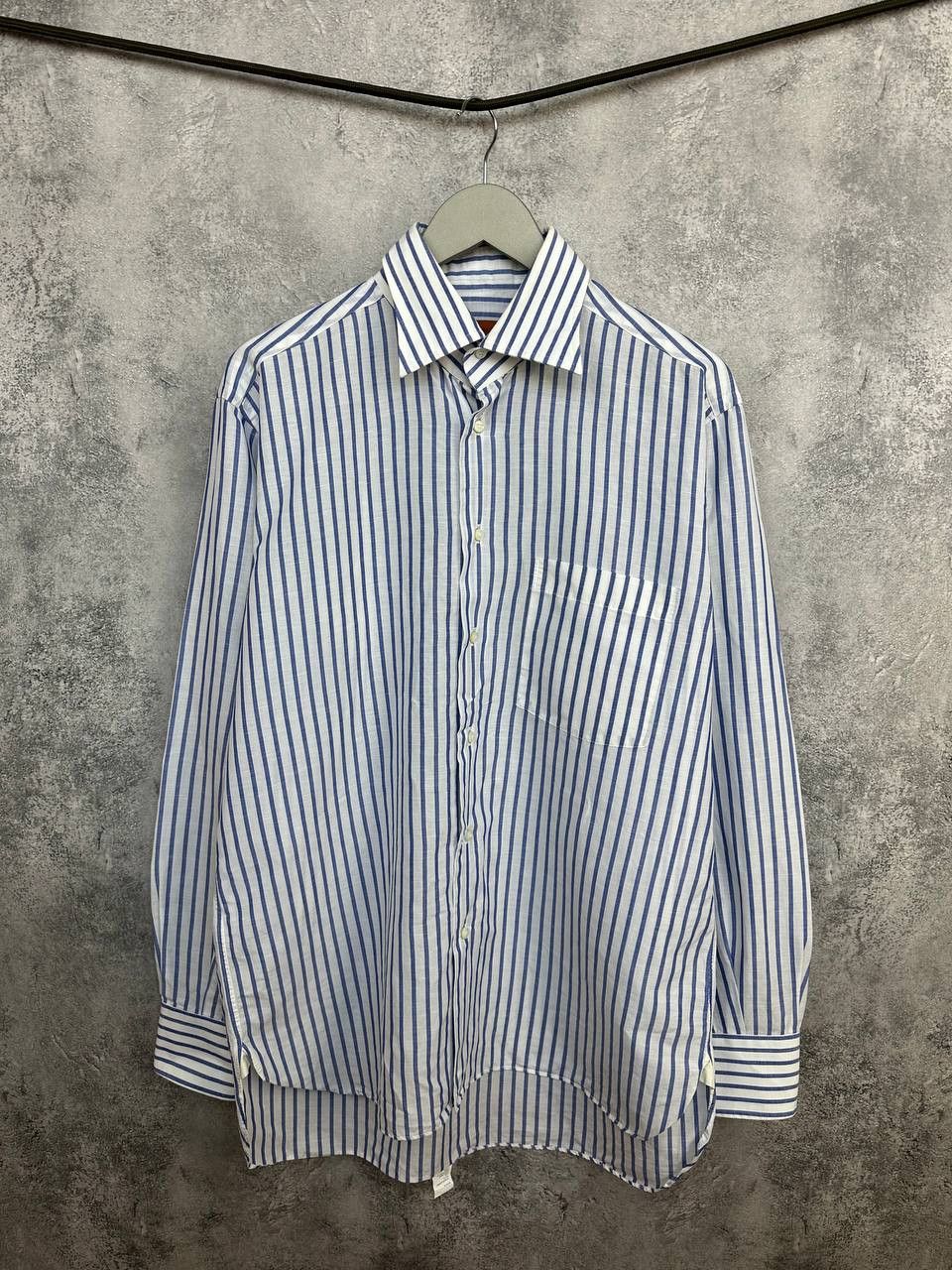 Other RRP $545 BRULI Alta Sartoria Linen/Cotton Striped Shirt Swis Size US L / EU 52-54 / 3 - 1 Thumbnail