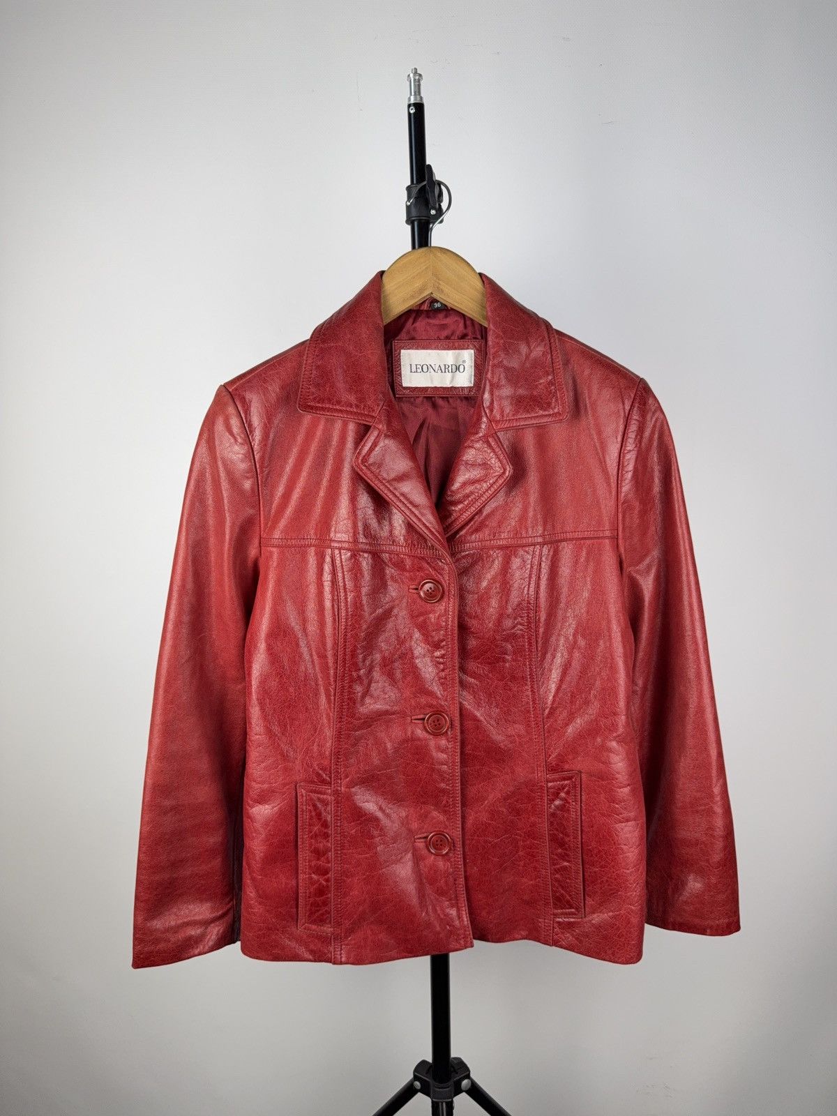 Leather Vintage 90s Avant Garde Leather Biker MOTO Y2K Jacket Size S / US 4 / IT 40 - 1 Thumbnail