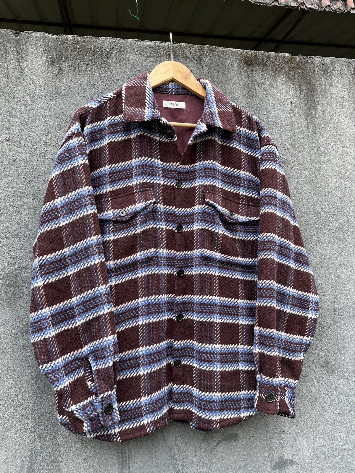 Japanese Brand 👹Wego Japan Wool Flannel Jacket Size US L / EU 52-54 / 3 - 5 Thumbnail
