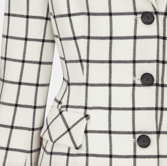 Dior o1w1db11225 451V57 Fitted Jacket in White/Black Size L / US 10 / IT 46 - 3 Thumbnail