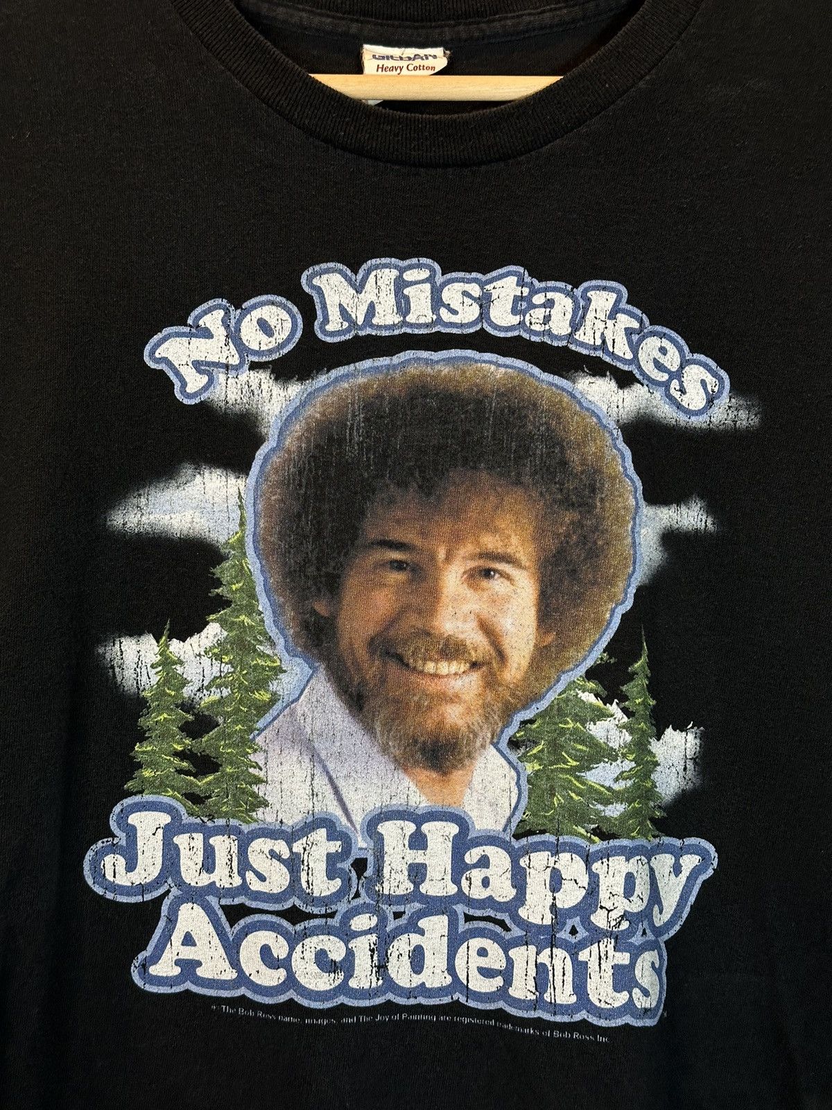 Vintage RARE Vintage Bob Ross No Mistakes Just Happy Accidents Shirt Size US L / EU 52-54 / 3 - 2 Thumbnail