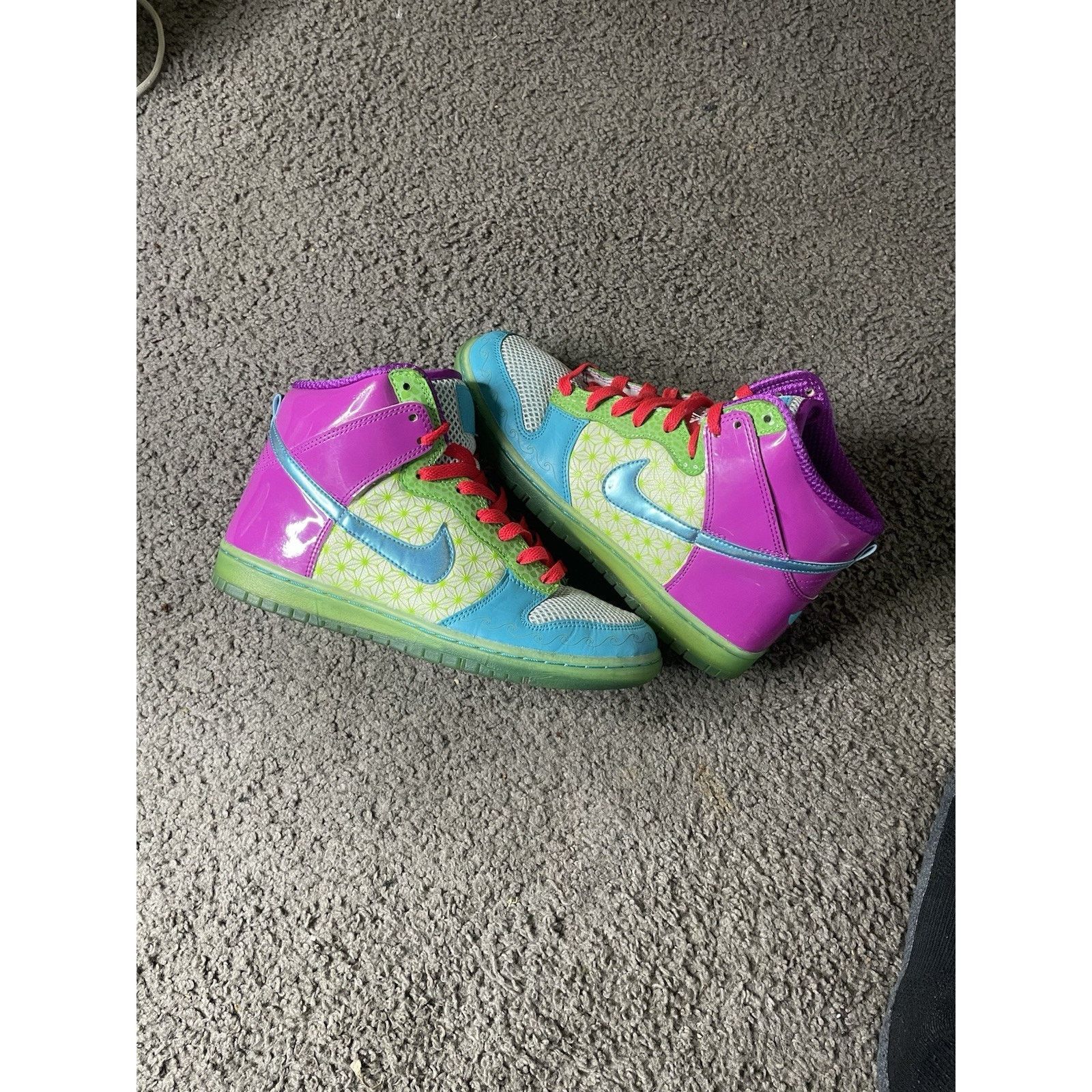 Nike Size 7y- Rare Nike Dunk Hi Skinny Doernbecher Women's 8.5 Size US 7 / IT 37 - 2 Thumbnail