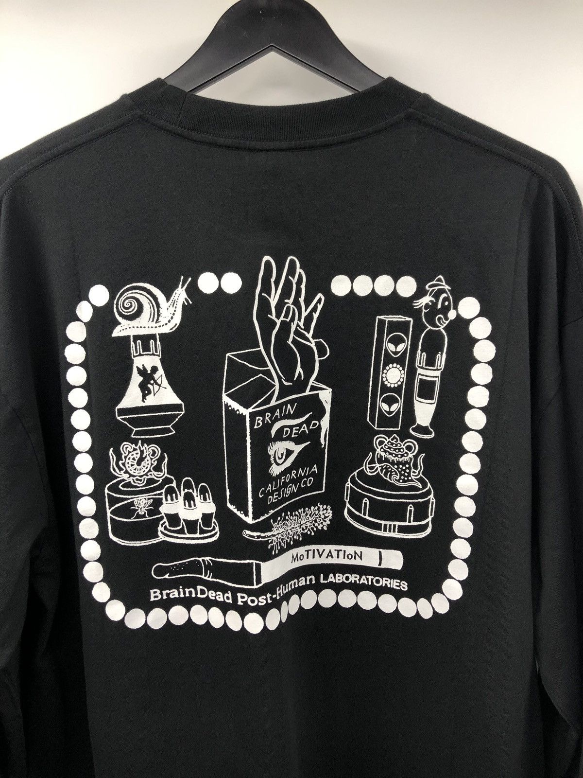 Brain Dead Brain Dead Post Human Laboratories Long Sleeve Black T-Shirt Size US M / EU 48-50 / 2 - 9 Thumbnail