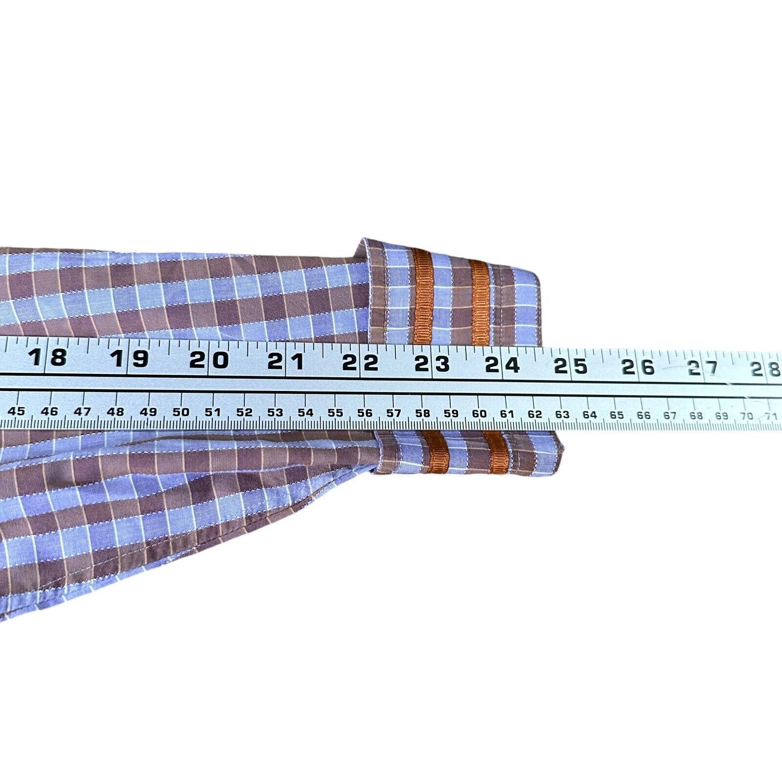 Robert Graham Robert Graham Shirt Men XL Purple Brown Check Button Up Size US XL / EU 56 / 4 - 10 Thumbnail