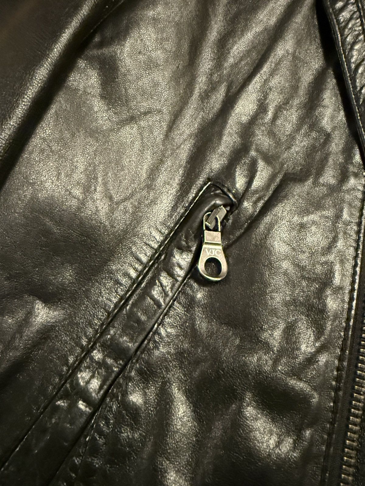 Versace Jeans Couture VJC Leather Biker Jacket Size US L / EU 52-54 / 3 - 4 Thumbnail