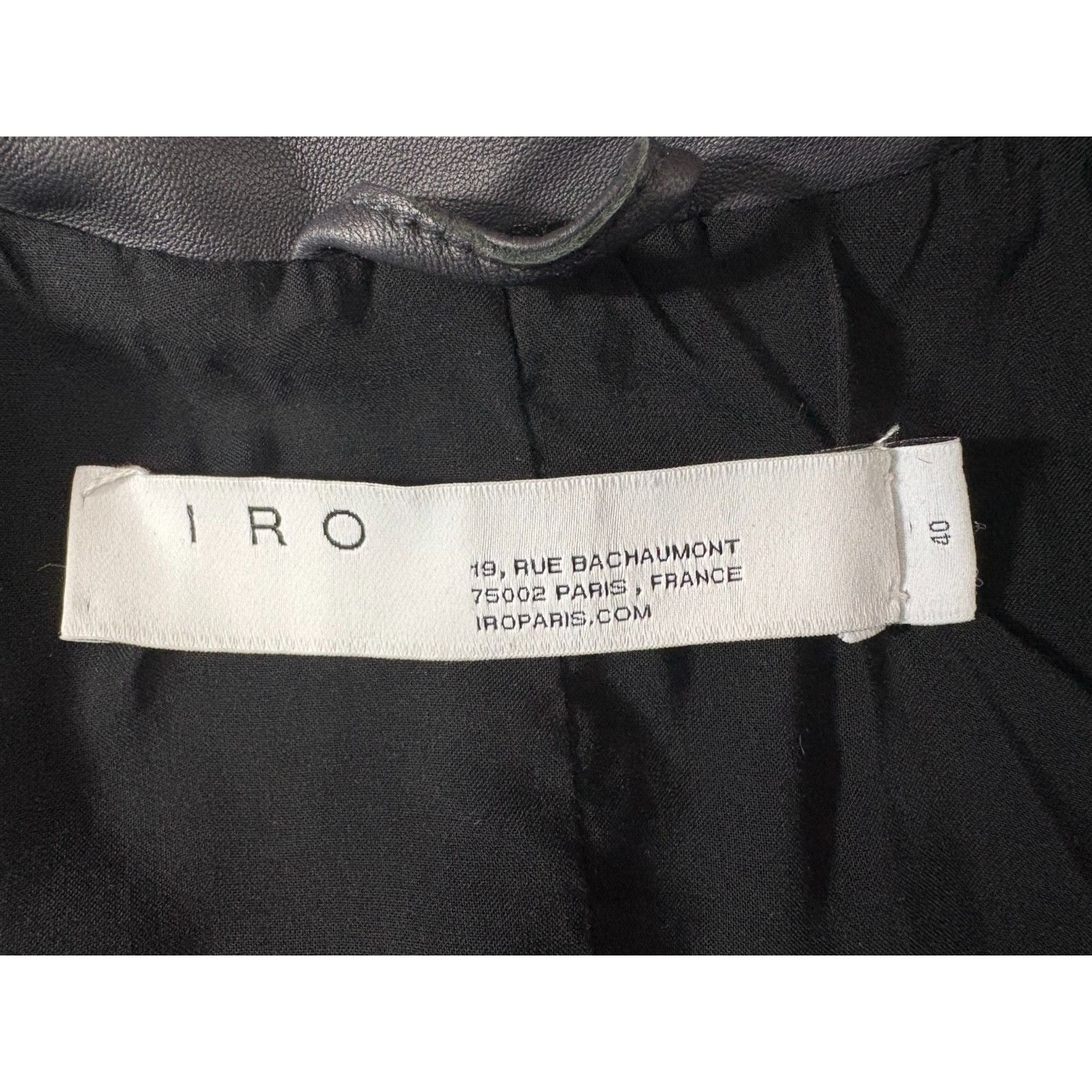 Iro Iro Paris Lamb Leather Kolmar Cropped Moto Jacket Sz 40 US L Size L / US 10 / IT 46 - 2 Thumbnail