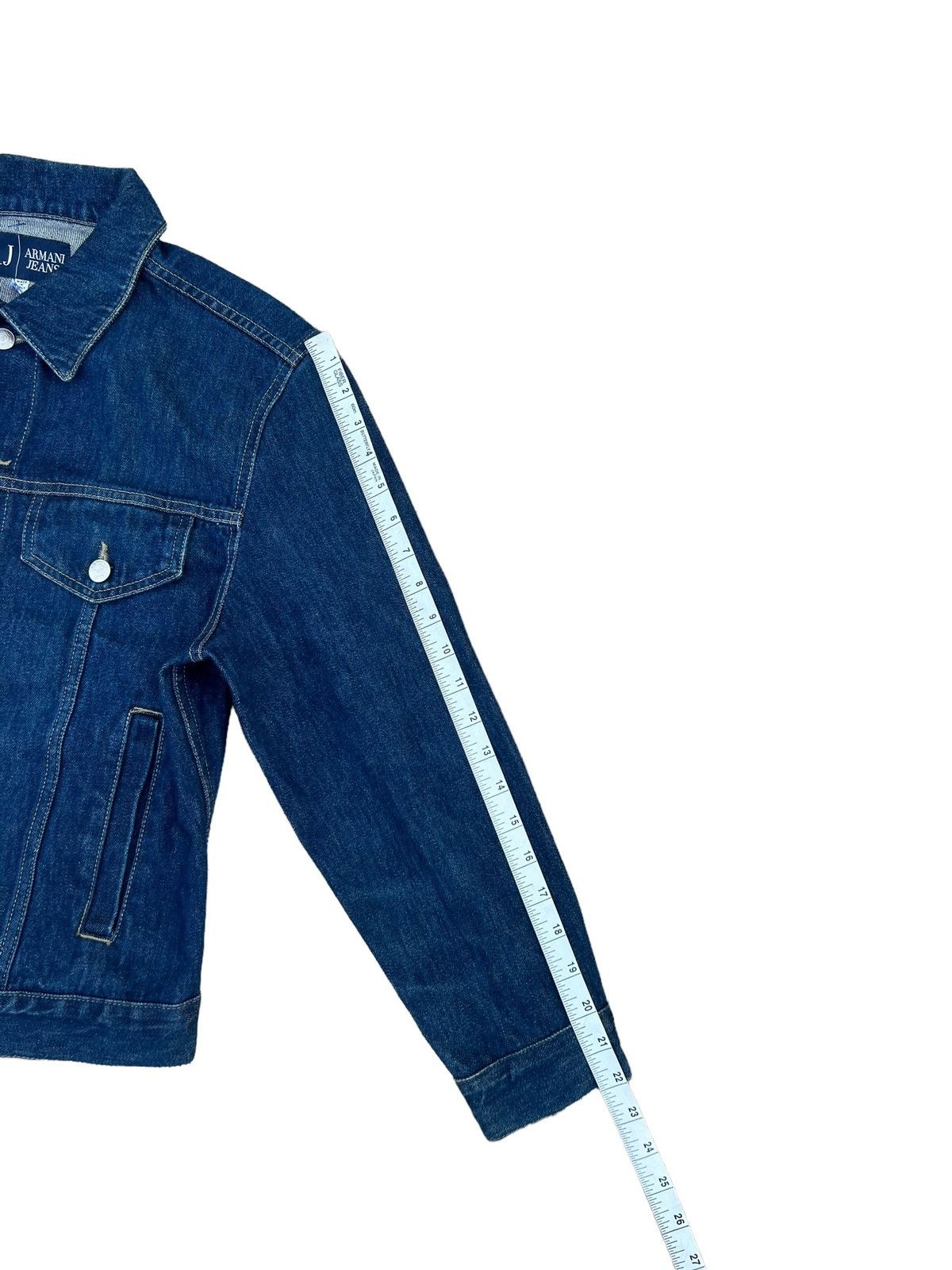 Armani AJ Armani Jeans Indigo 002 Series Denim Trucker Jacket Size US M / EU 48-50 / 2 - 4 Thumbnail
