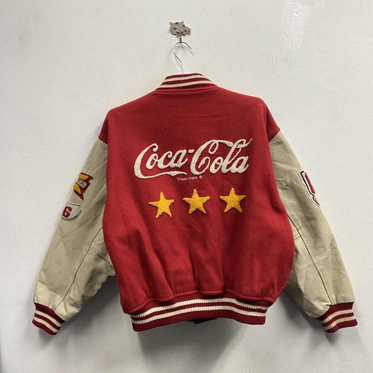 Coca Cola Vintage Coca-Cola 'GA Atlanta' Wool Leather Varsity Jacket Size US S / EU 44-46 / 1 - 1 Thumbnail