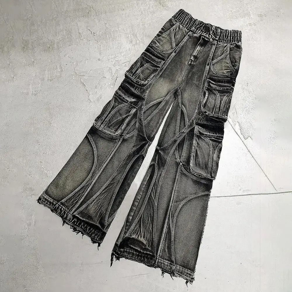 Japanese Brand × Vintage faded y2k hiphop baggy cargo pants Size US 31 - 4 Thumbnail