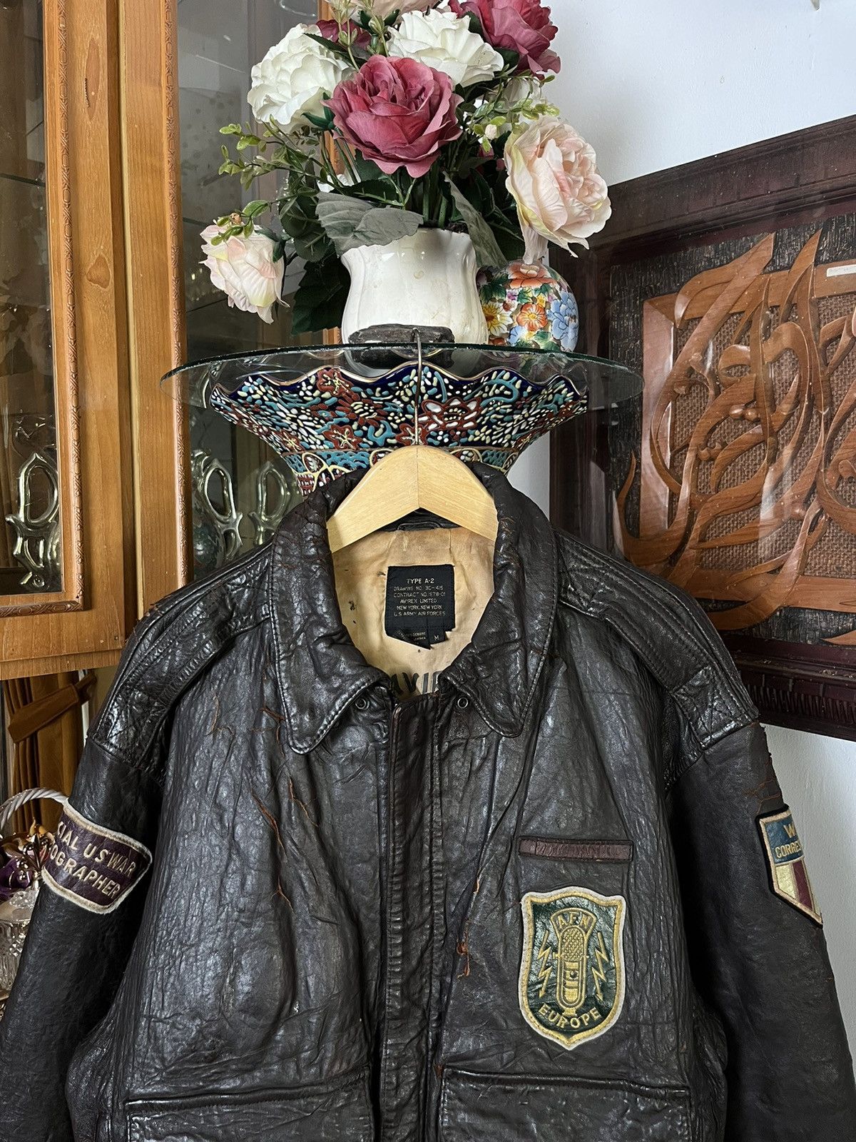Avirex SUPER RARE! 1987 Avirex A-2 WW II Photograph Leather Jacket Size US M / EU 48-50 / 2 - 2 Thumbnail